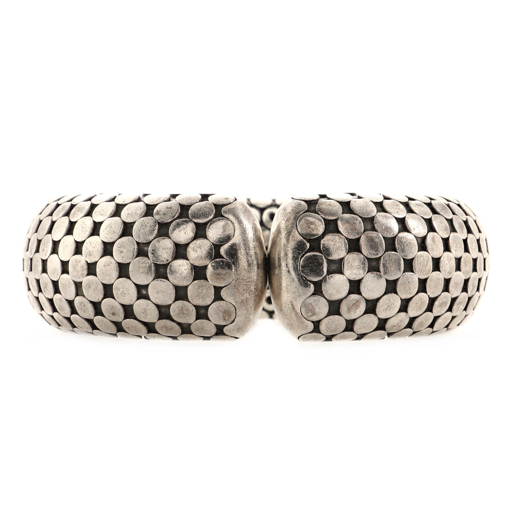 Dot Flex Cuff Bracelet Sterling Silver Wide