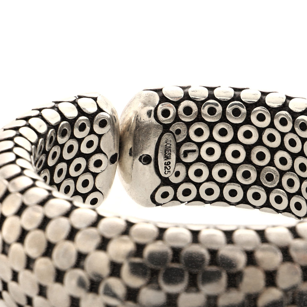 Dot Flex Cuff Bracelet Sterling Silver Wide
