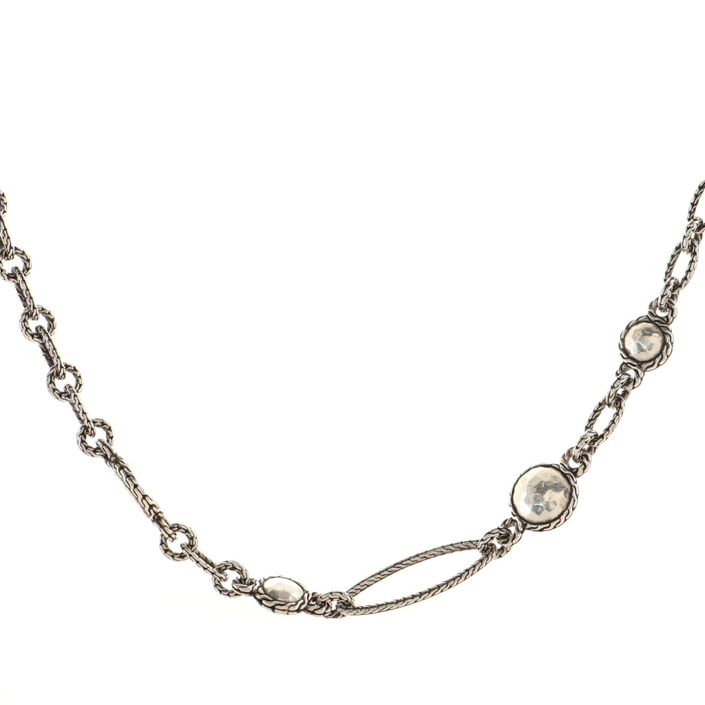Palu Sautoir Long Link Station Necklace Sterling Silver