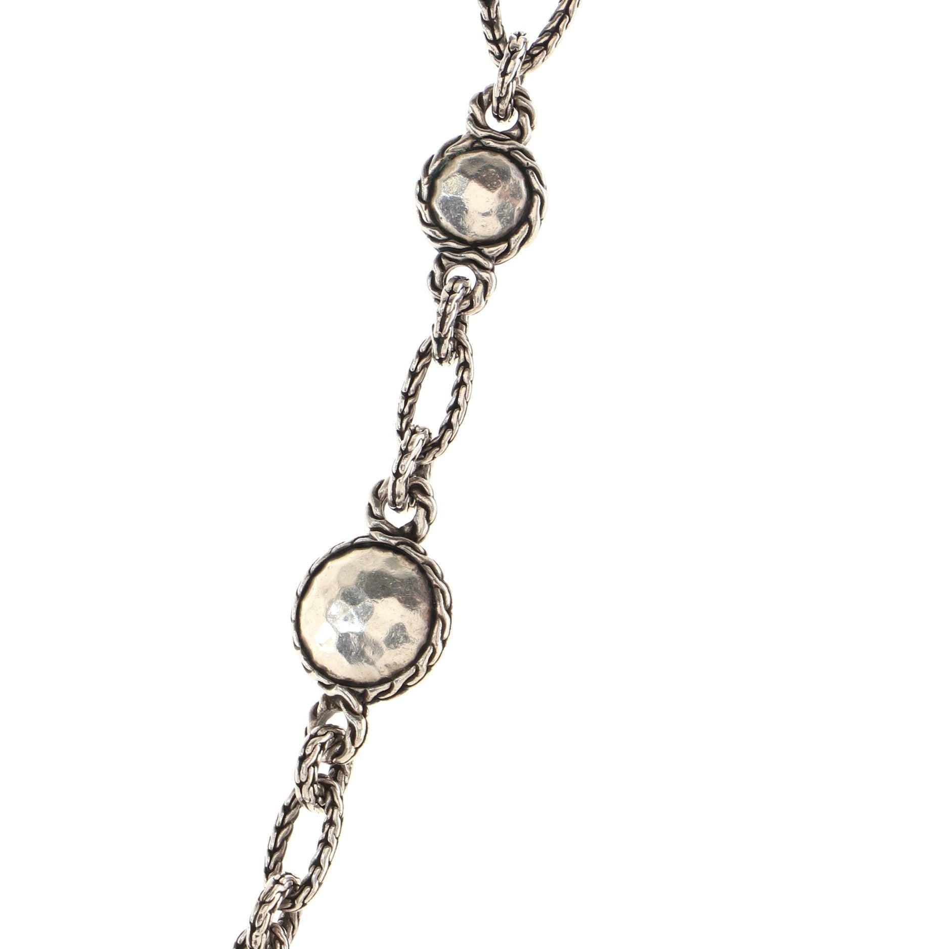 Palu Sautoir Long Link Station Necklace Sterling Silver
