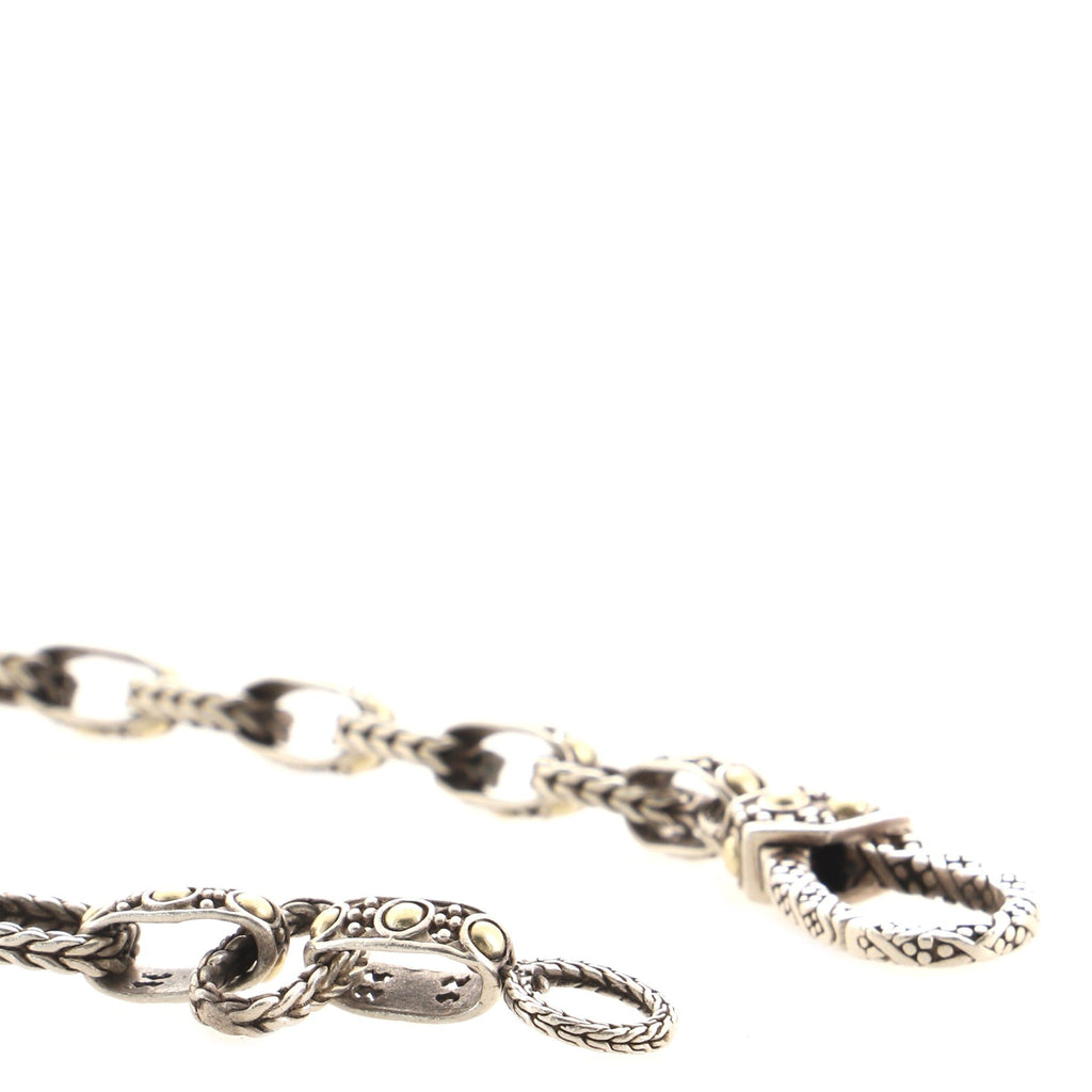Jaisalmer Link Necklace Sterling Silver with 18K Yellow Gold