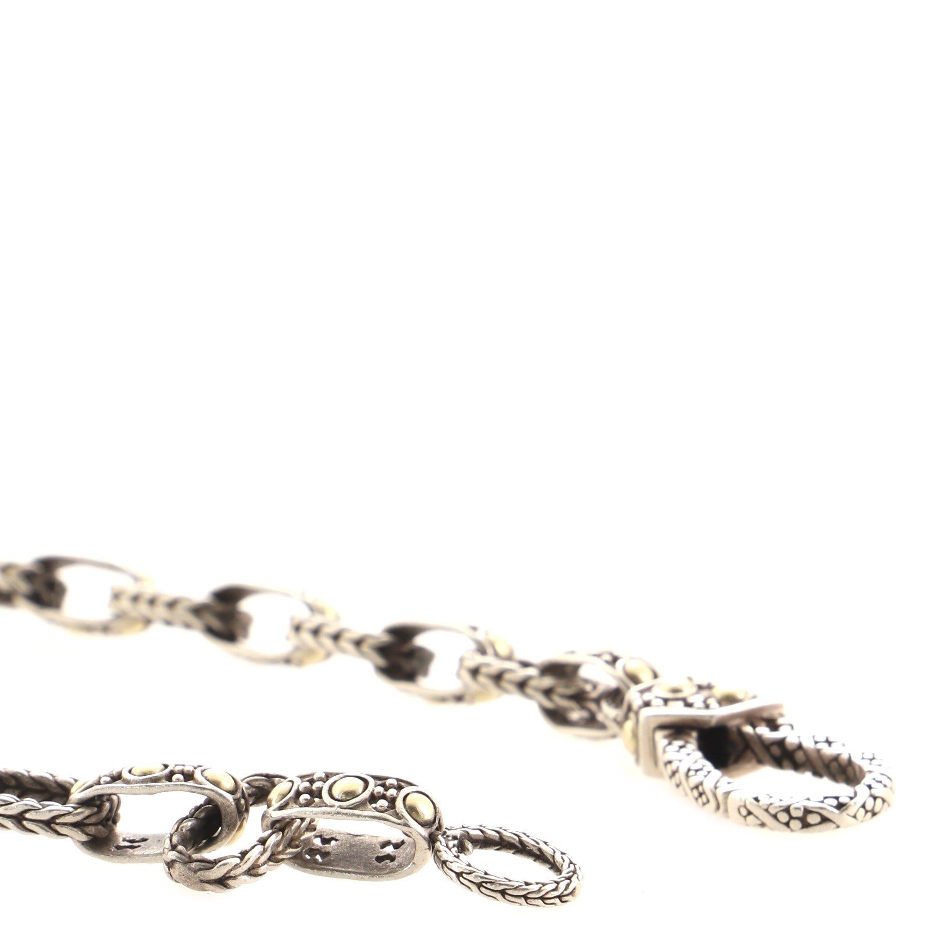 Jaisalmer Link Necklace Sterling Silver with 18K Yellow Gold