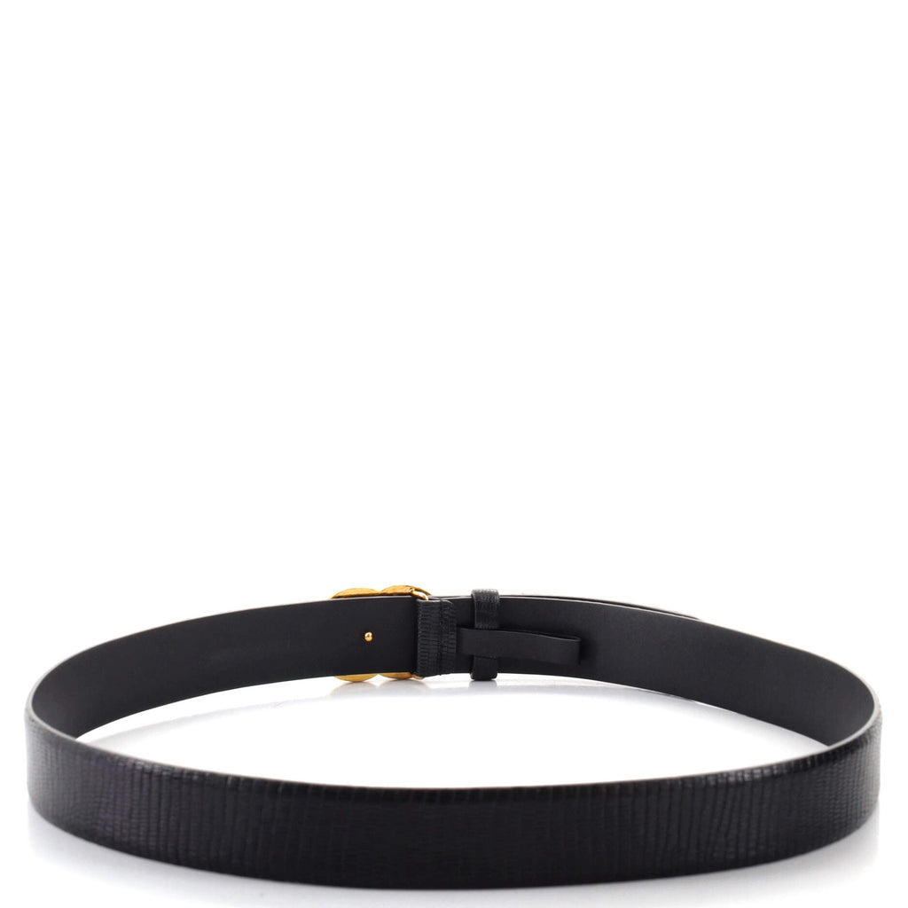 Along the Nile CC Belt Lizard Embossed Leather Medium 90