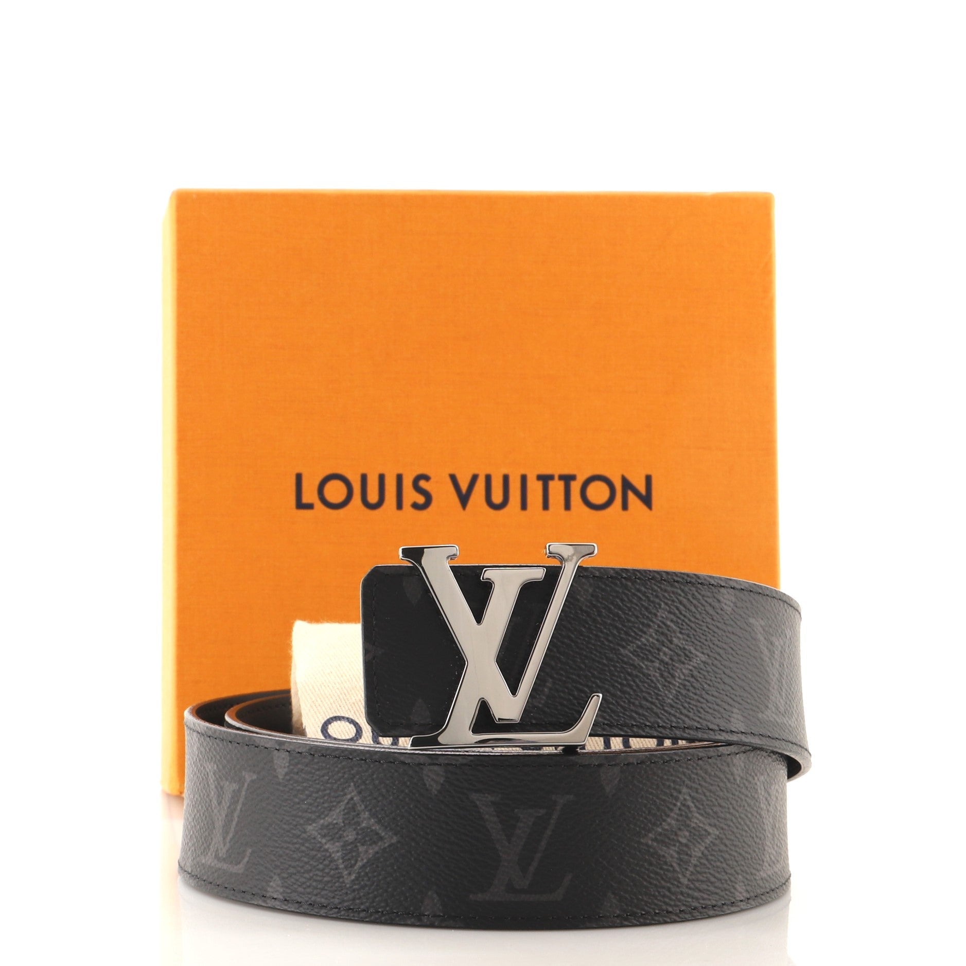 LV Initiales Reversible Belt Monogram Eclipse Canvas Wide 90