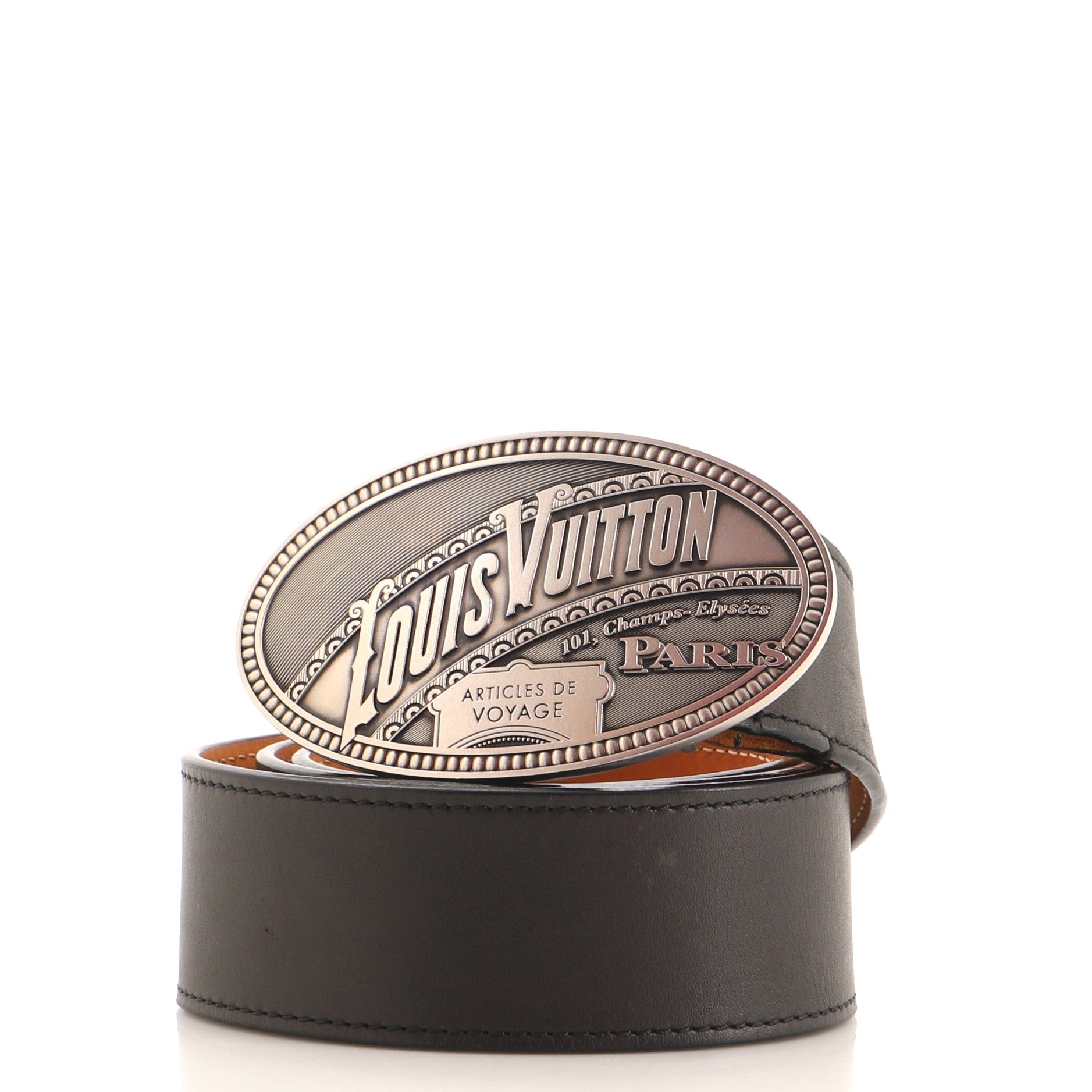 El Dorado Oval Buckle Belt Leather Wide 95