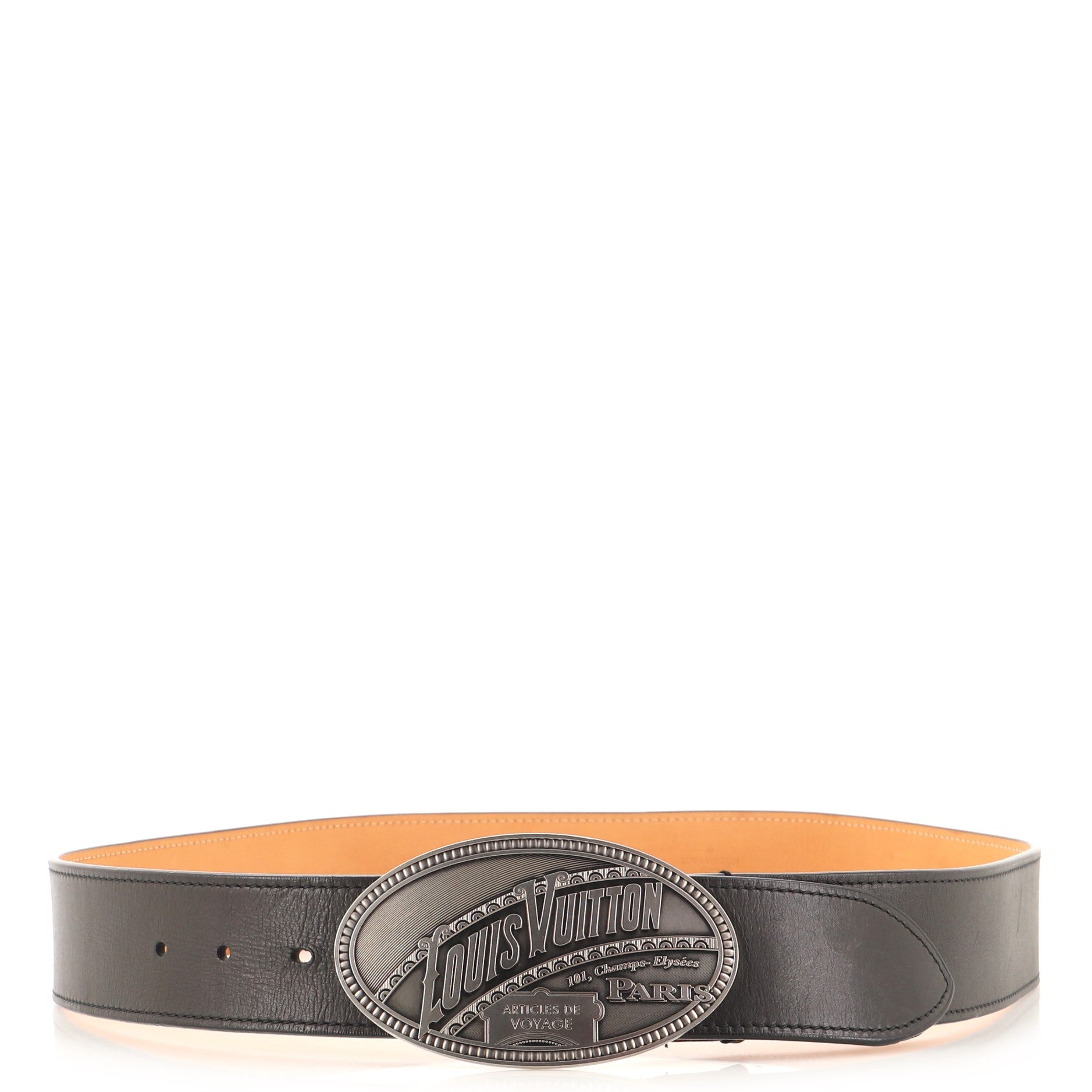 El Dorado Oval Buckle Belt Leather Wide 95