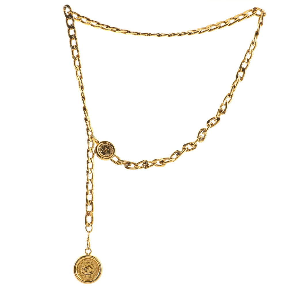 Vintage Medallion Chain Belt Metal 85