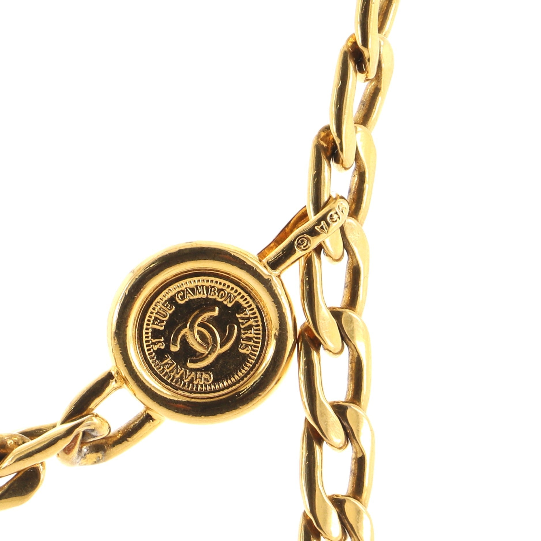 Vintage Medallion Chain Belt Metal 85