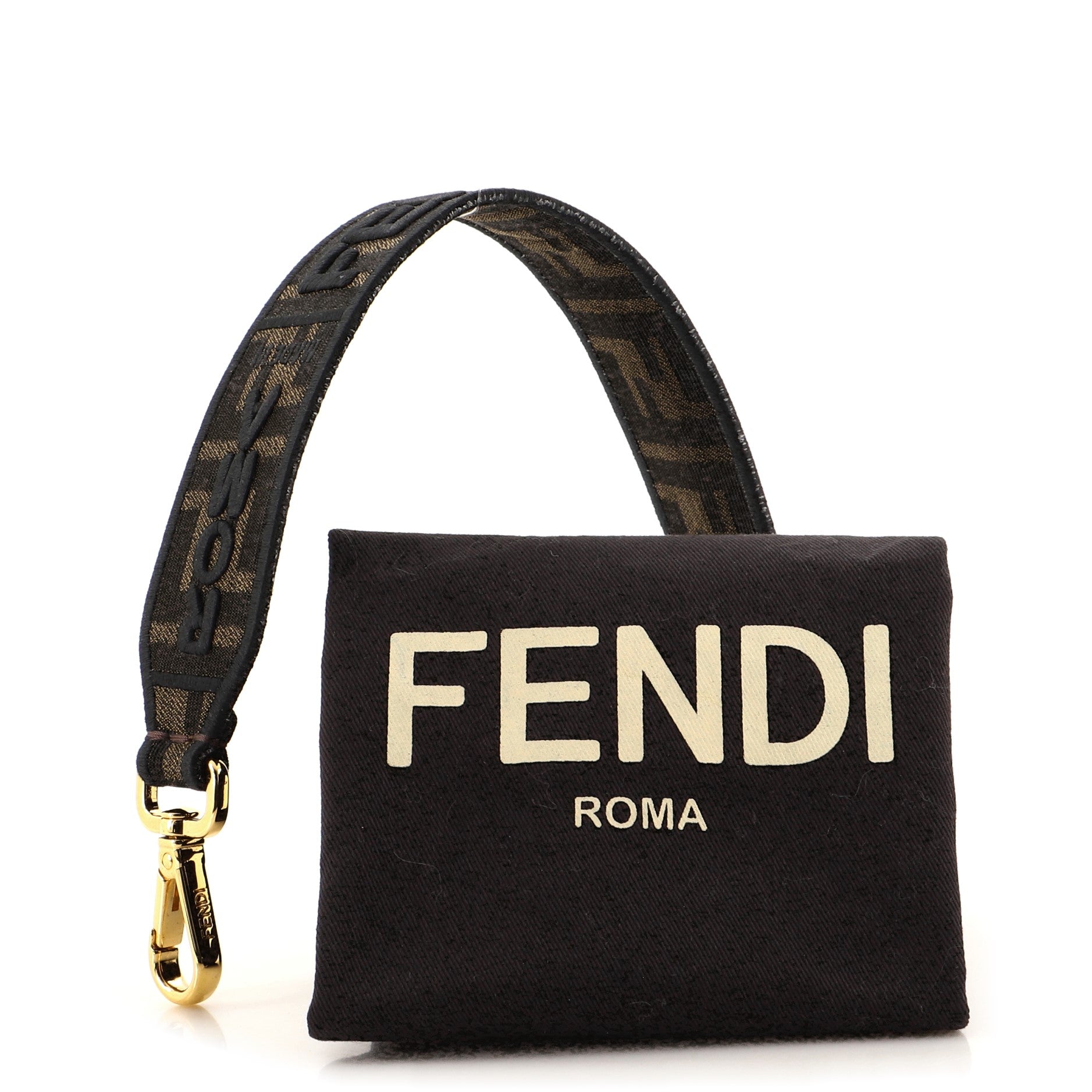Logo Mini Strap You Short Shoulder Strap Zucca Canvas