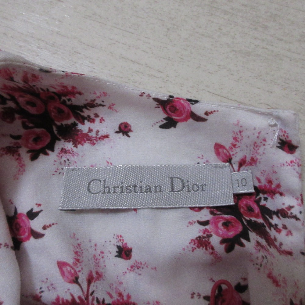 Christian Dior Rose Print Short Sleeve Pullover