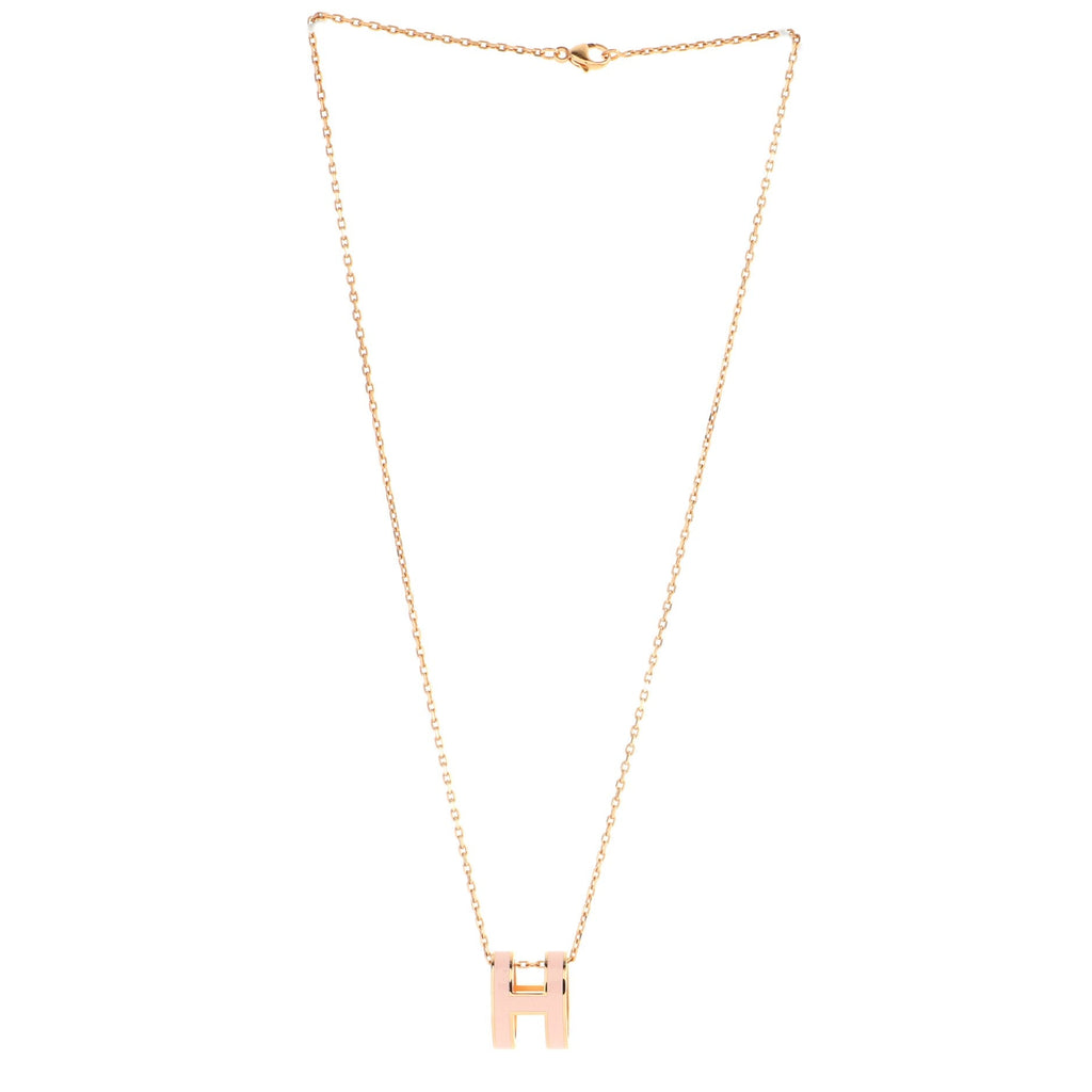 Pop H Pendant Chain Necklace Metal and Enamel