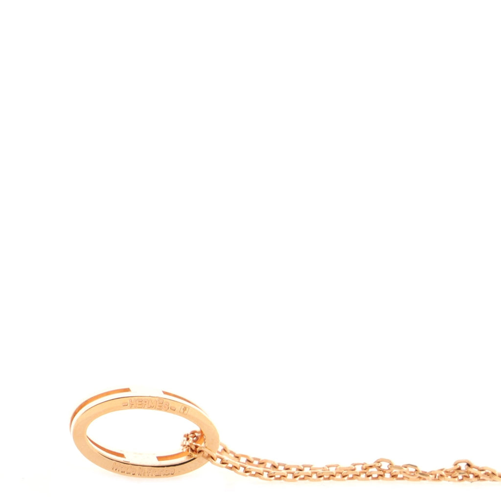 Pop H Pendant Chain Necklace Metal and Enamel