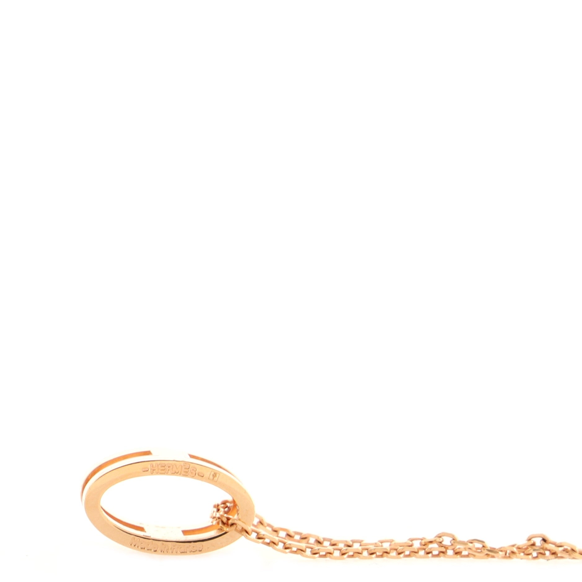 Pop H Pendant Chain Necklace Metal and Enamel
