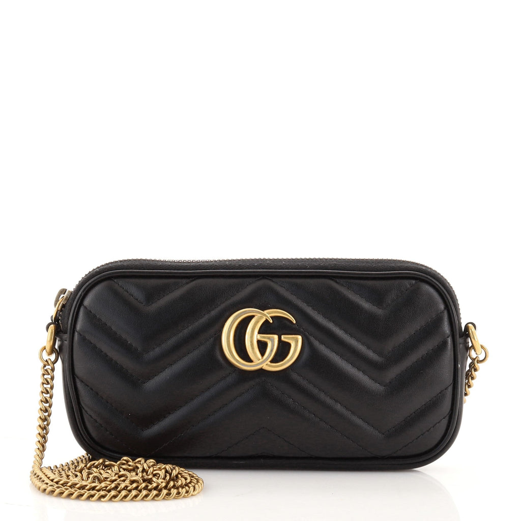 GG Marmont Chain Crossbody Bag Matelasse Leather Mini