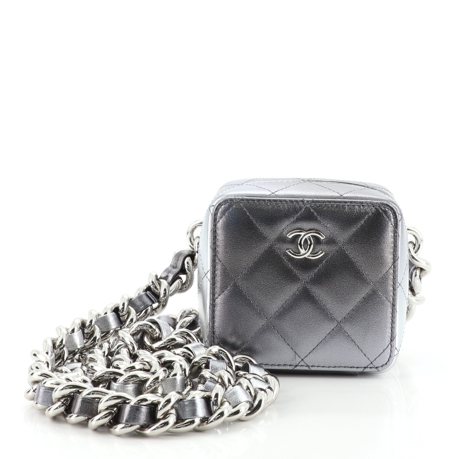 Like A Wallet Clutch With Chain Quilted Gradient Metallic Lambskin Small