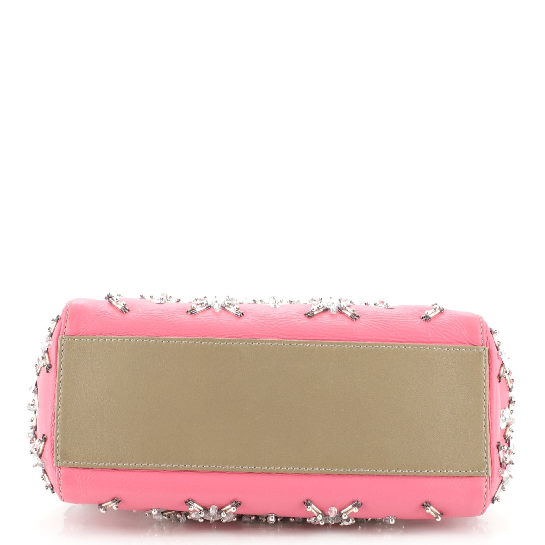 Peekaboo Bag Crystal Embellished Ombre Leather Mini