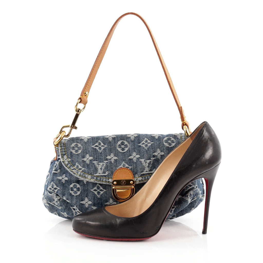 Pleaty Handbag Denim Mini
