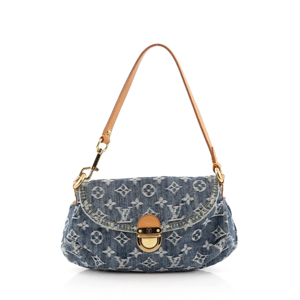Pleaty Handbag Denim Mini