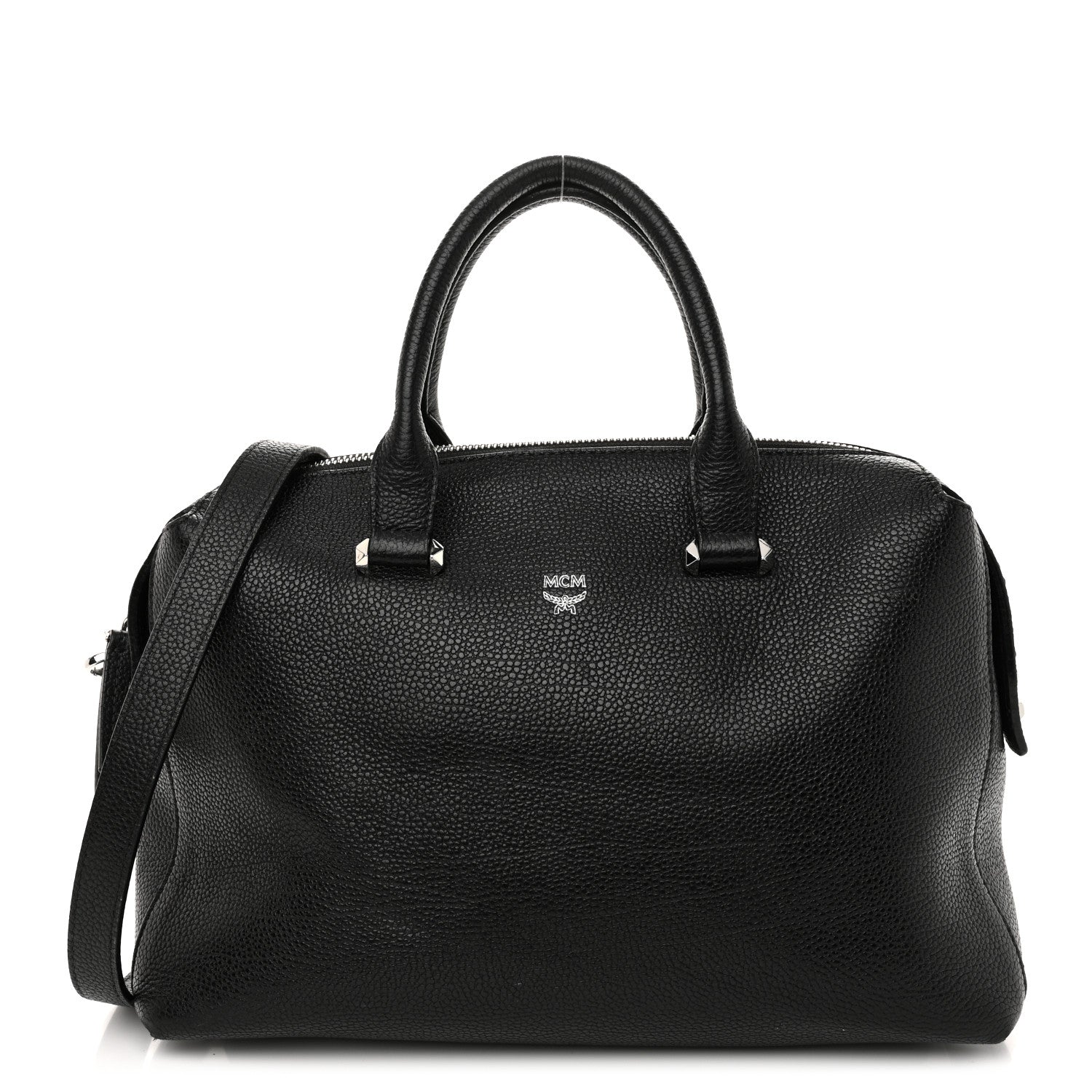 Grained Calfskin Medium Ella Boston Black