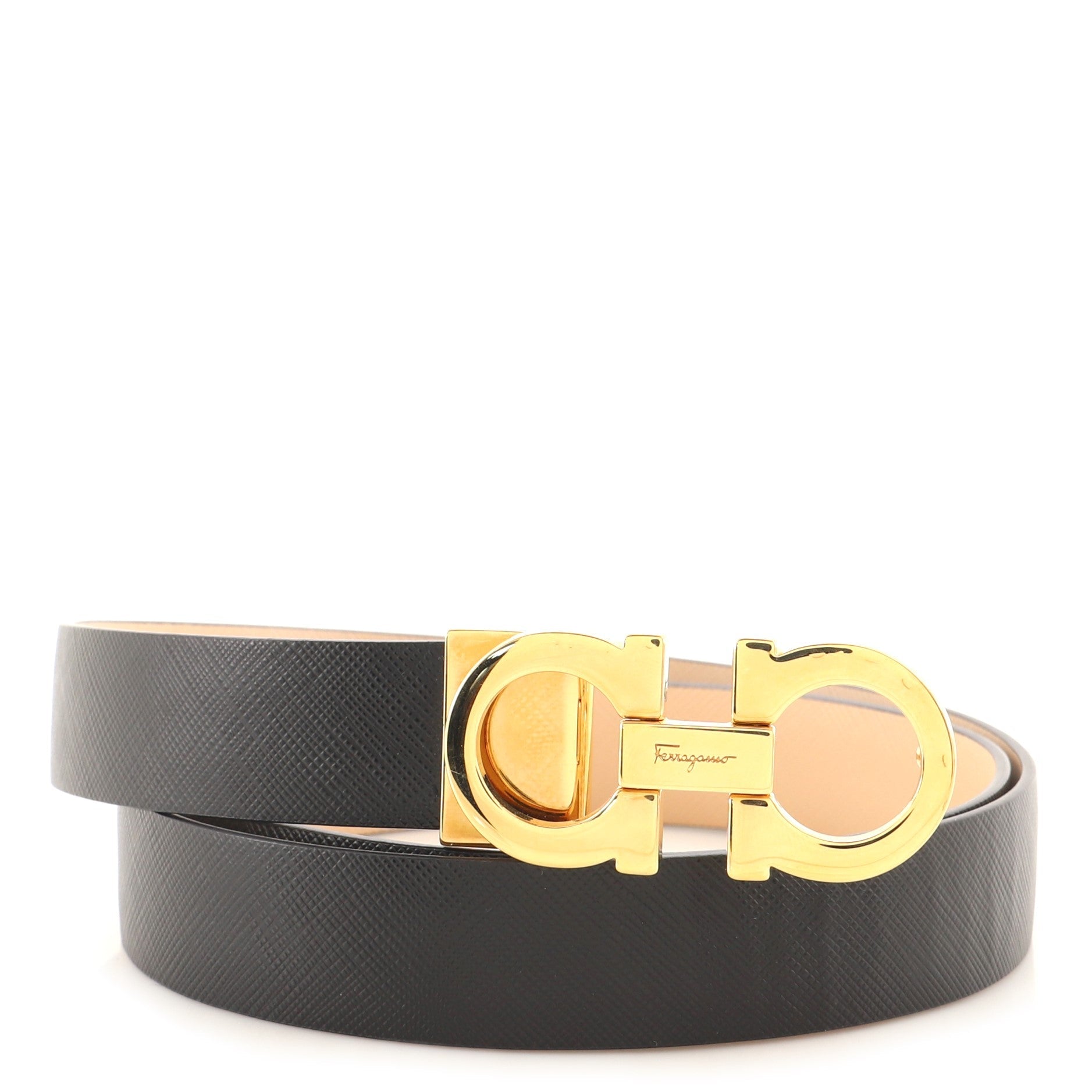 Gancini Reversible Belt Leather Medium 85
