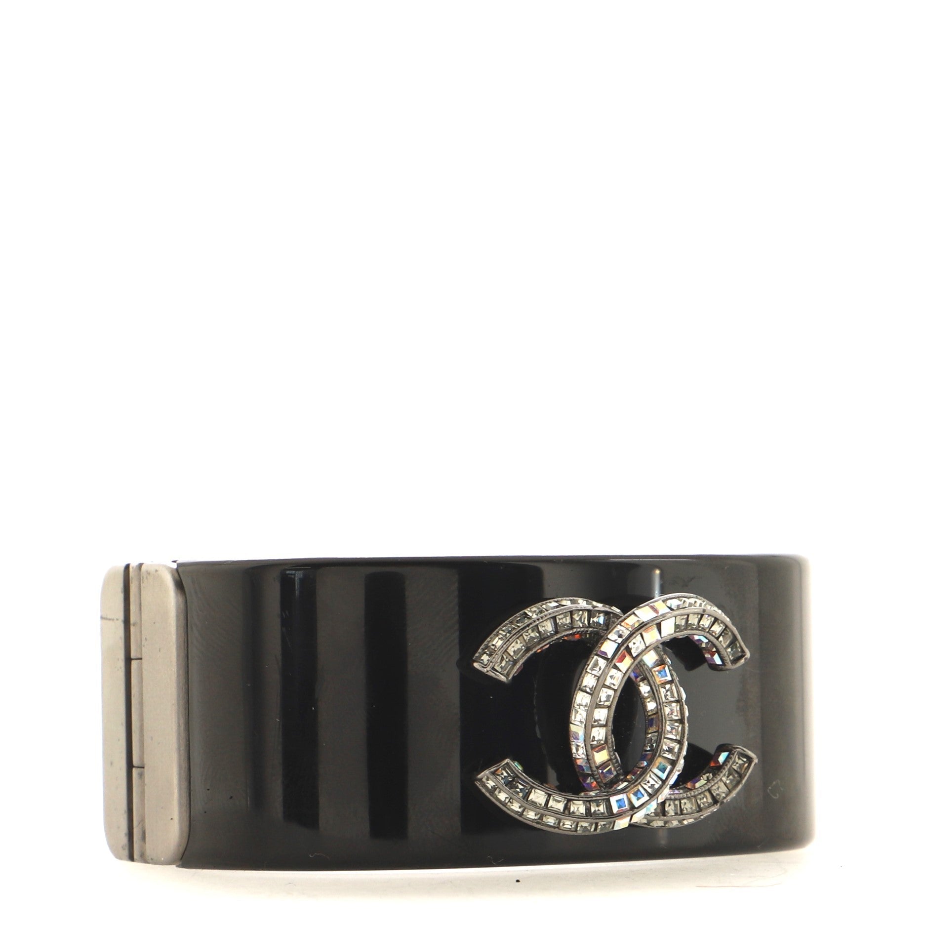 CC Cuff Bracelet Resin with Metal and Crystals