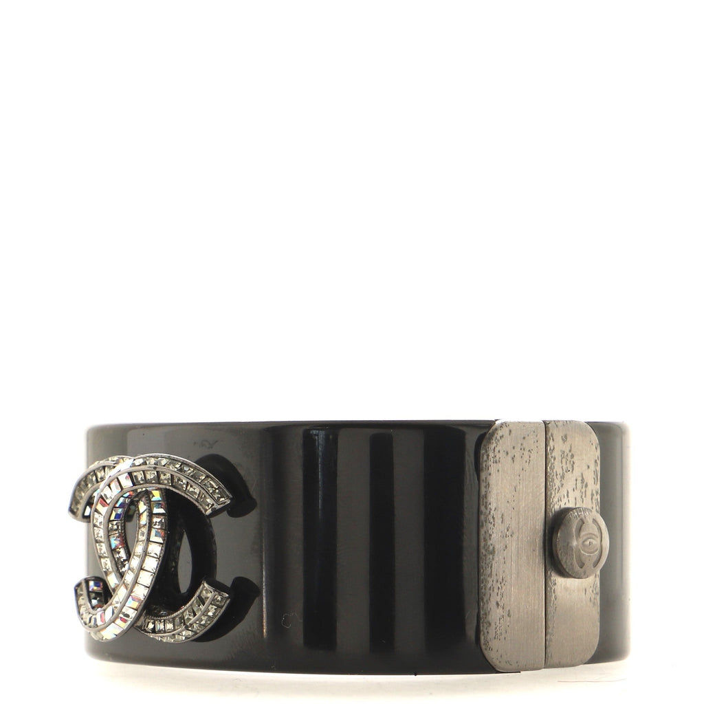 CC Cuff Bracelet Resin with Metal and Crystals
