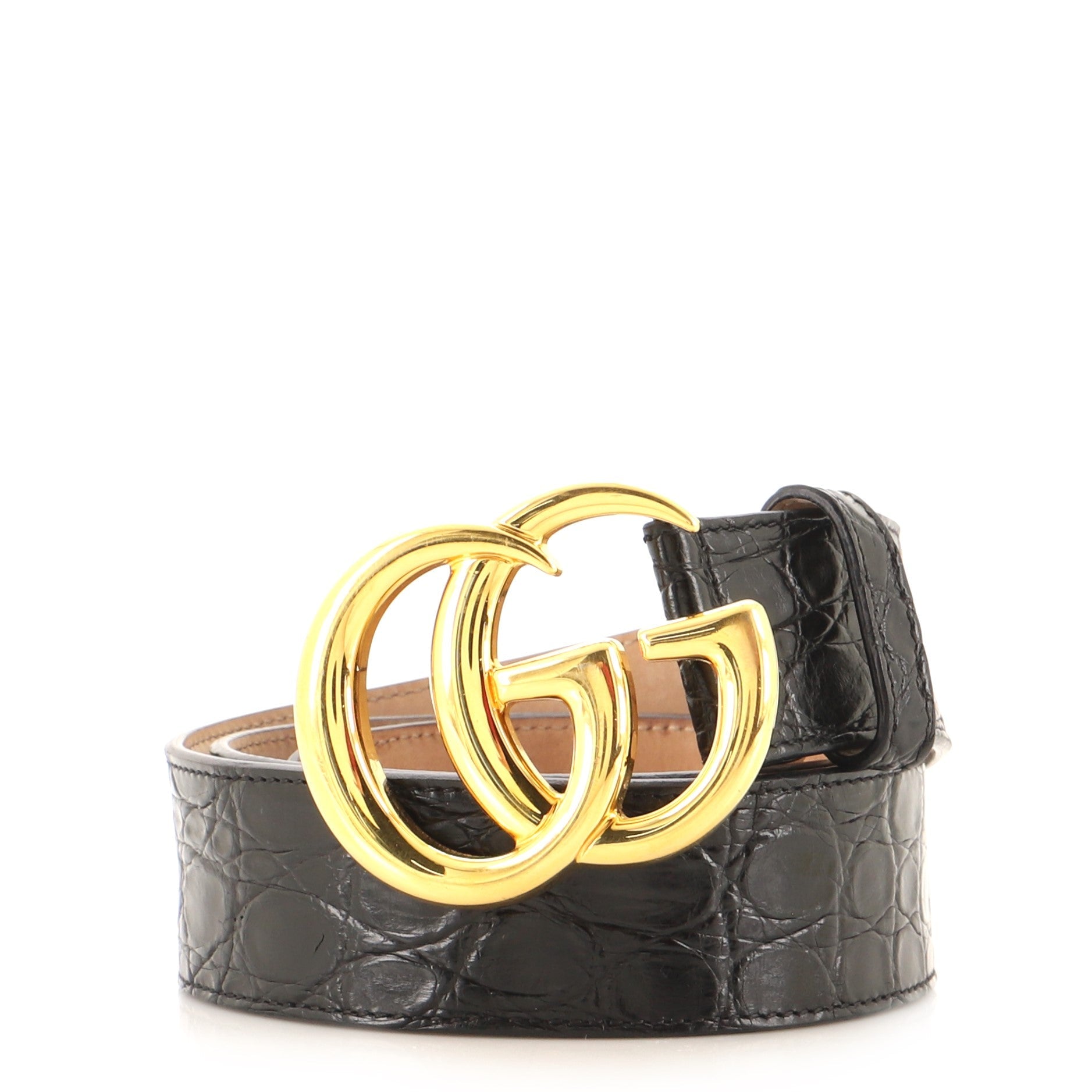 GG Marmont Belt Crocodile Wide 85
