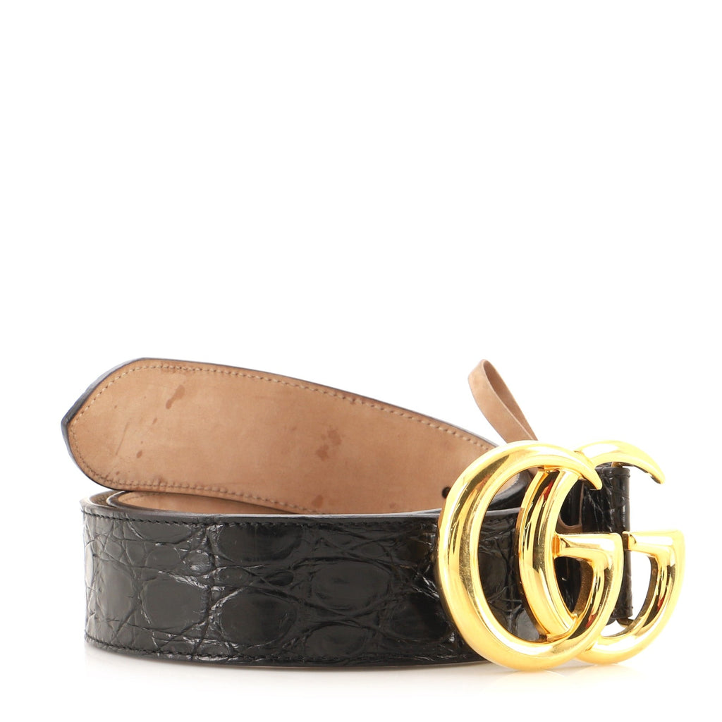 GG Marmont Belt Crocodile Wide 85