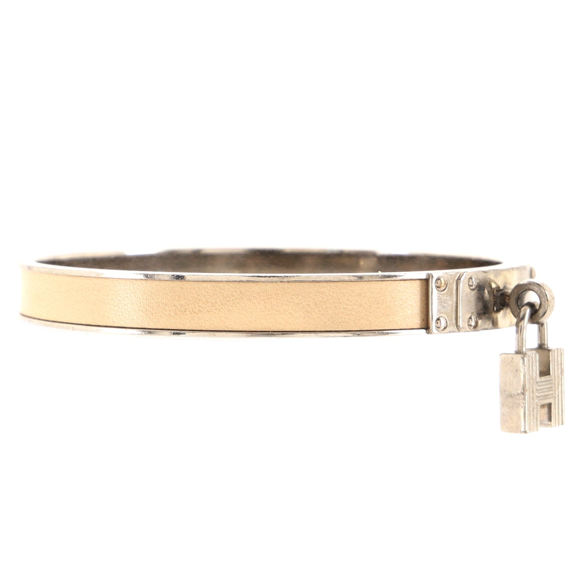 Kelly Lock Cadena Bracelet Metal and Leather