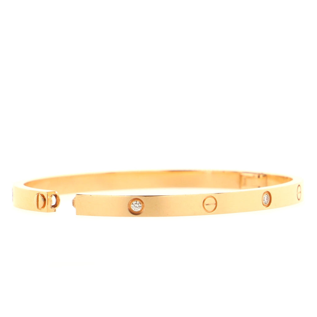 Love 6 Diamond Bracelet 18K Rose Gold and Diamonds Small