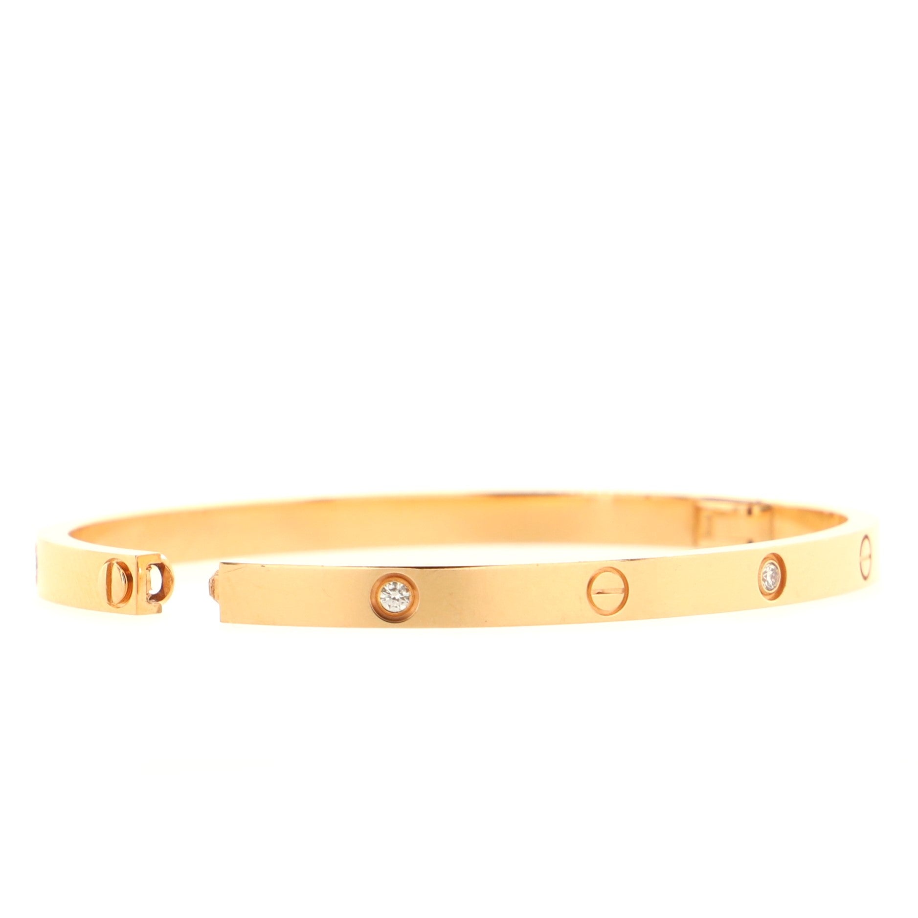 Love 6 Diamond Bracelet 18K Rose Gold and Diamonds Small