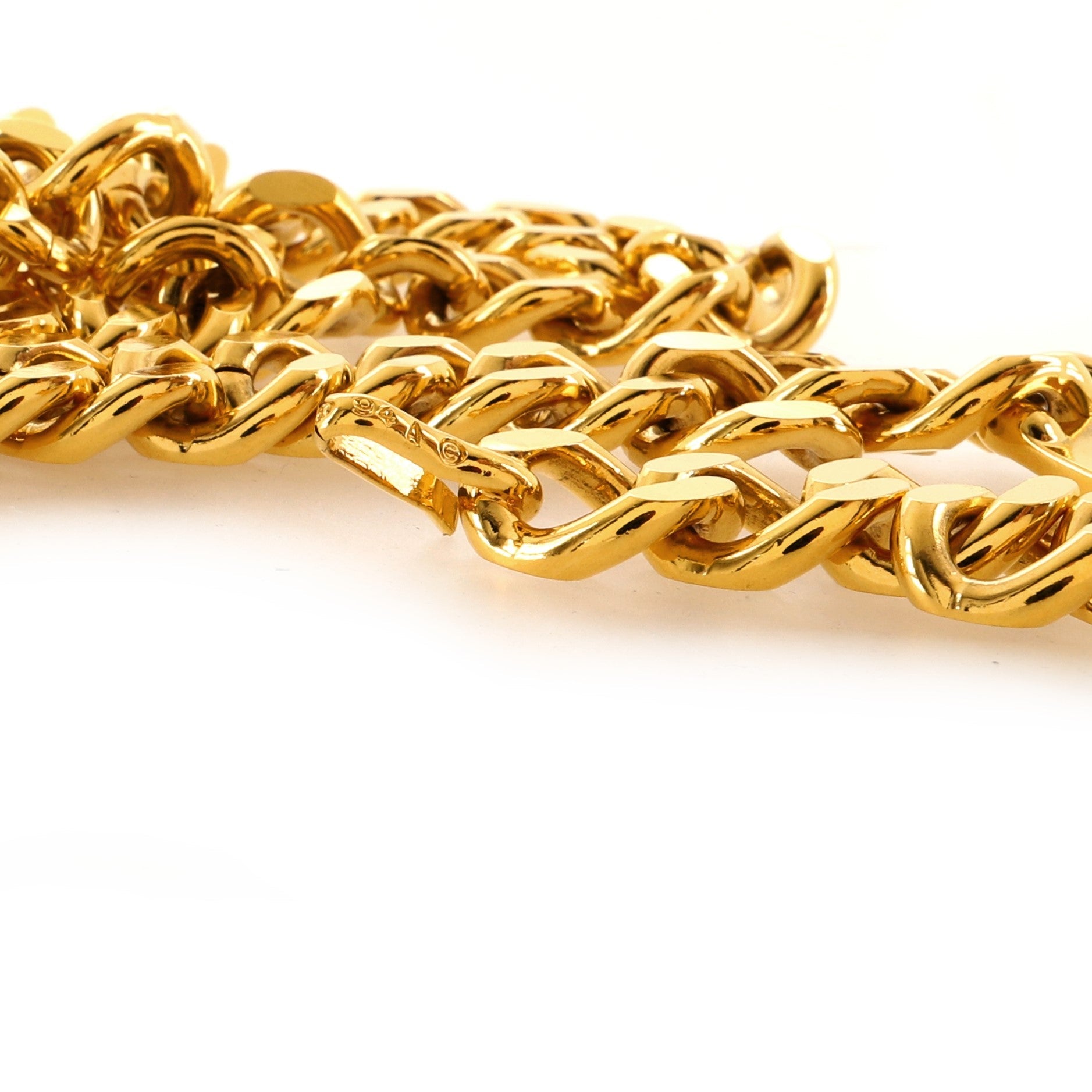 Vintage Medallion Chain Belt Metal 80