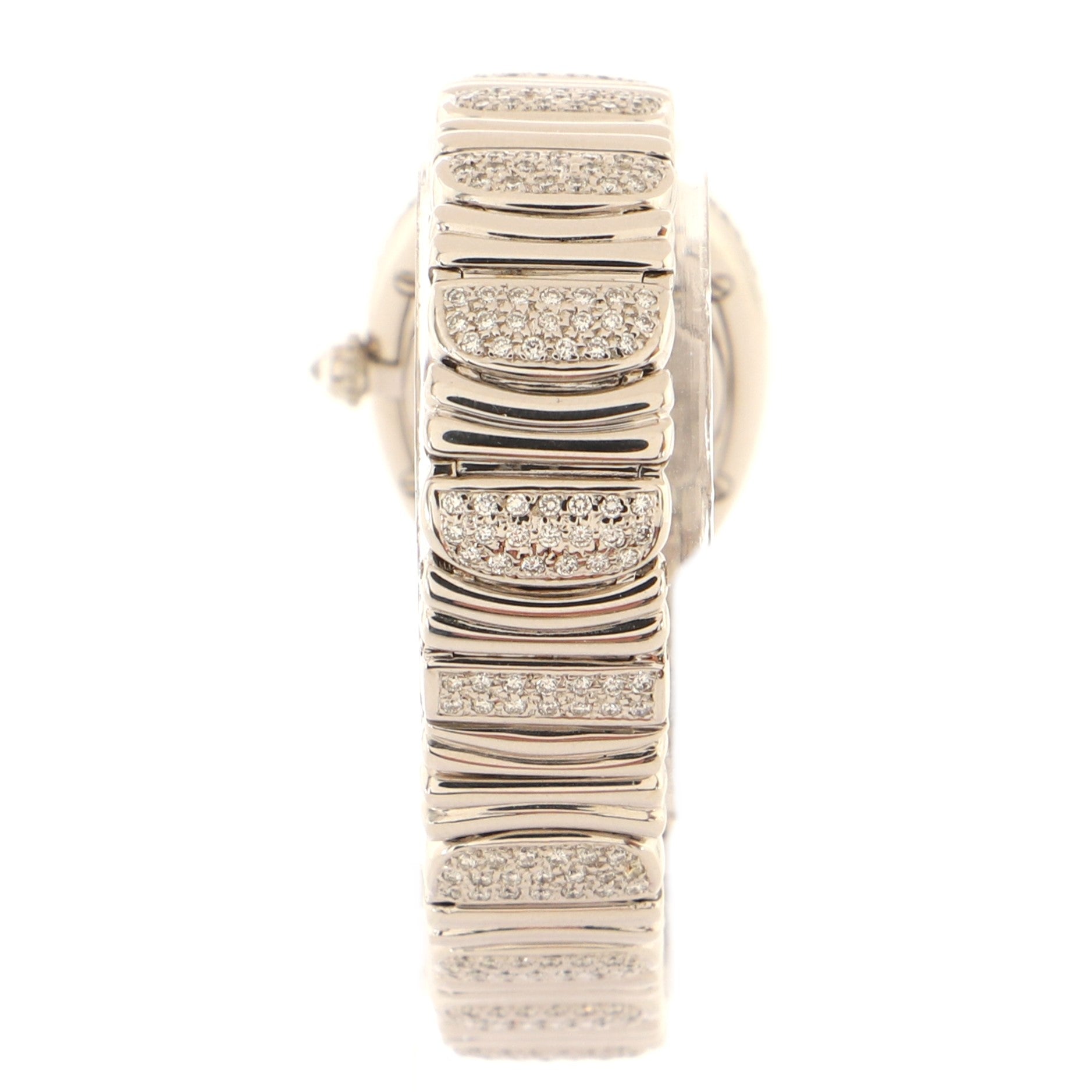 Baignoire Quartz Watch White Gold and Diamond Bezel and Strap 22
