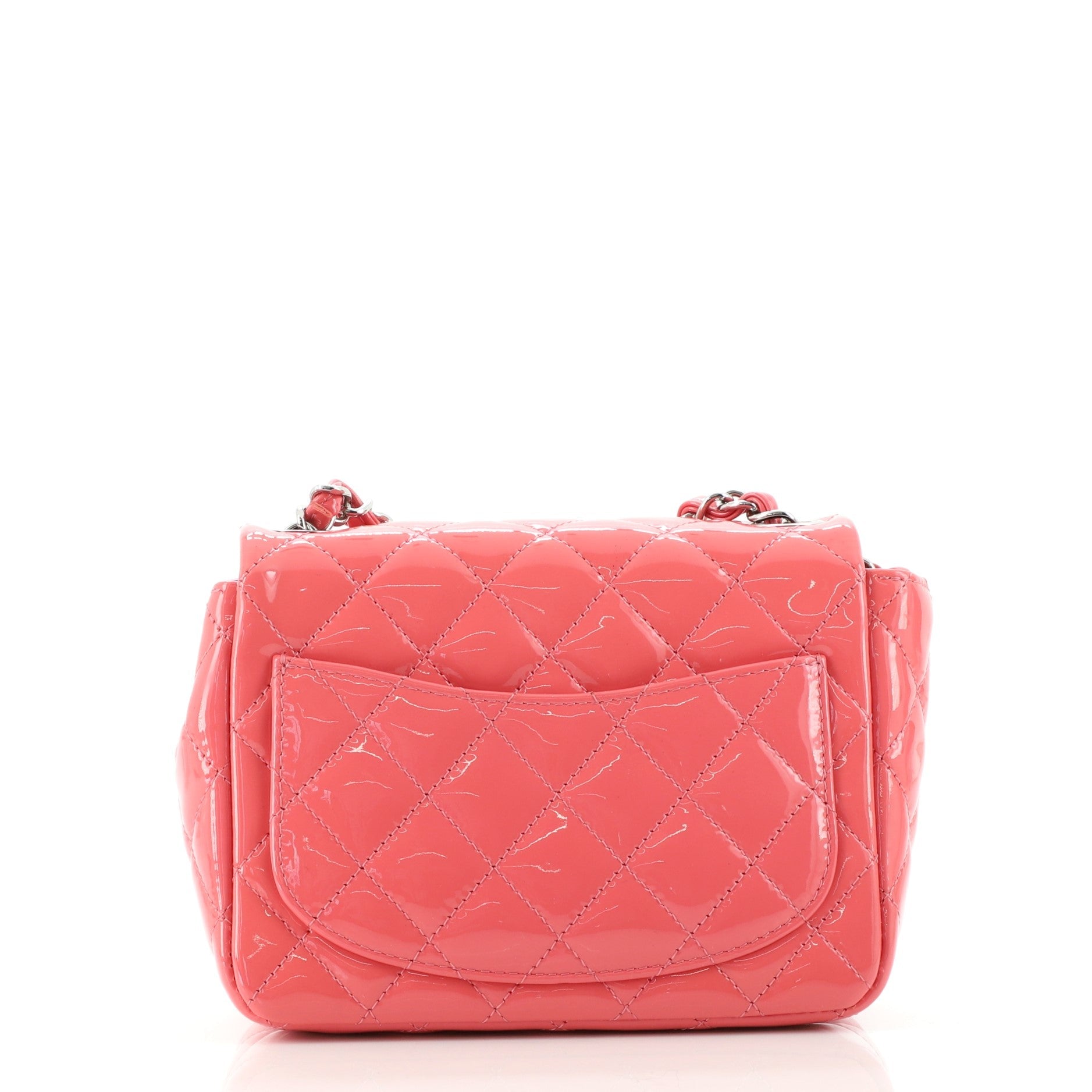 Square Classic Single Flap Bag Quilted Patent Mini