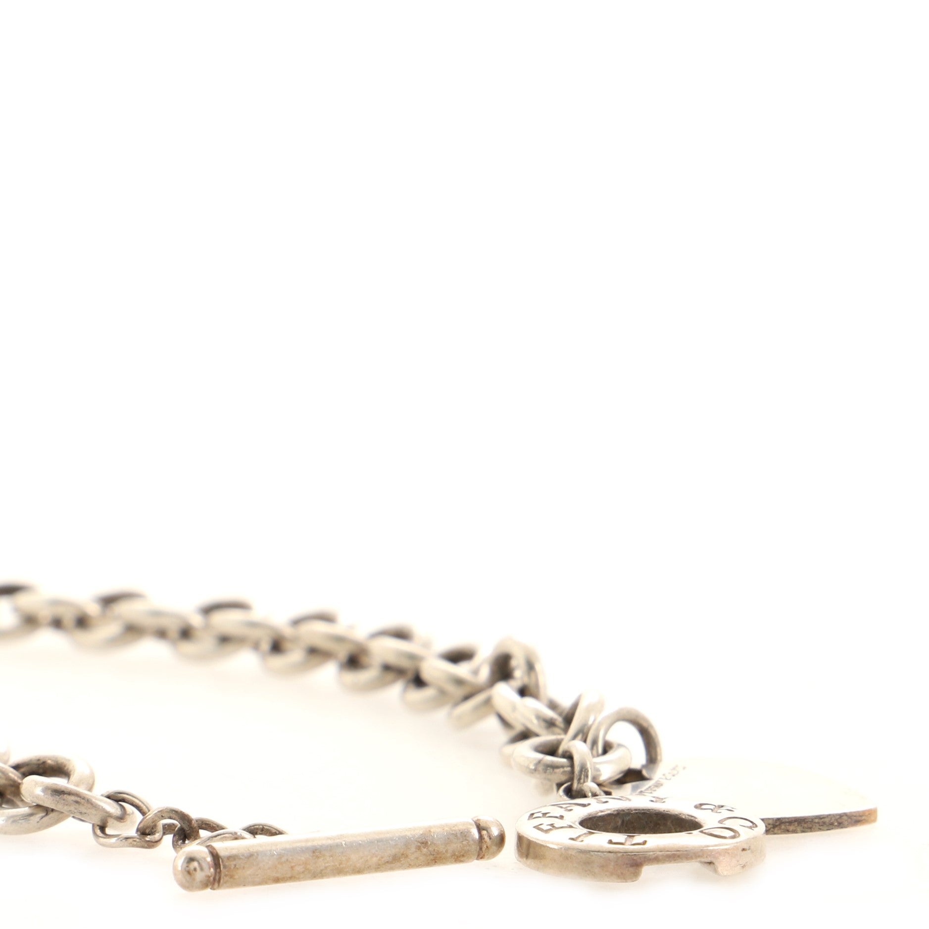 Heart Tag Choker Necklace Sterling Silver