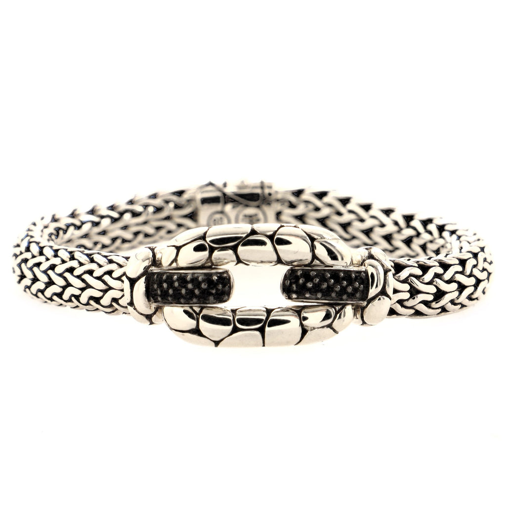 Kali Station Bracelet Sterling Silver with Black Sapphires