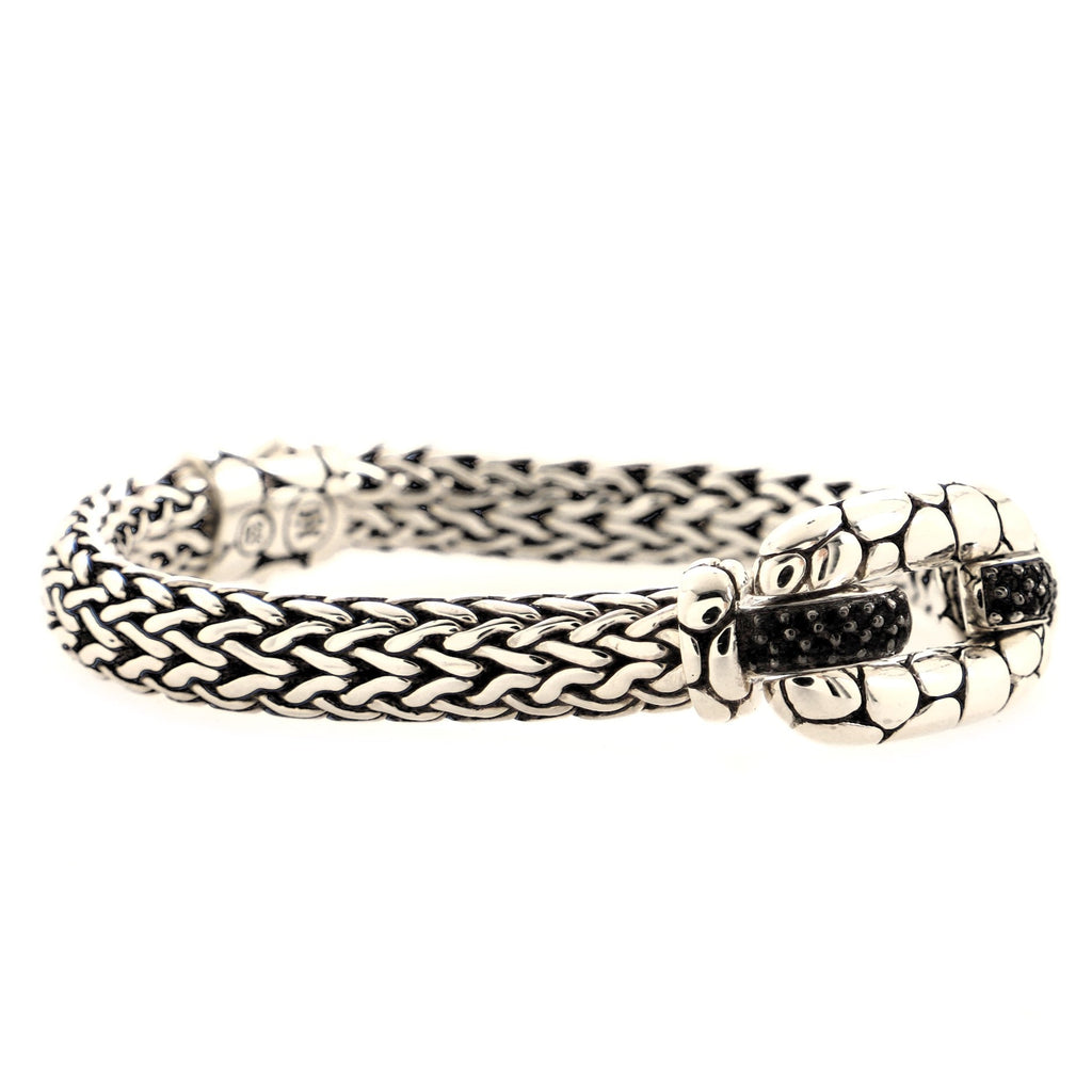 Kali Station Bracelet Sterling Silver with Black Sapphires