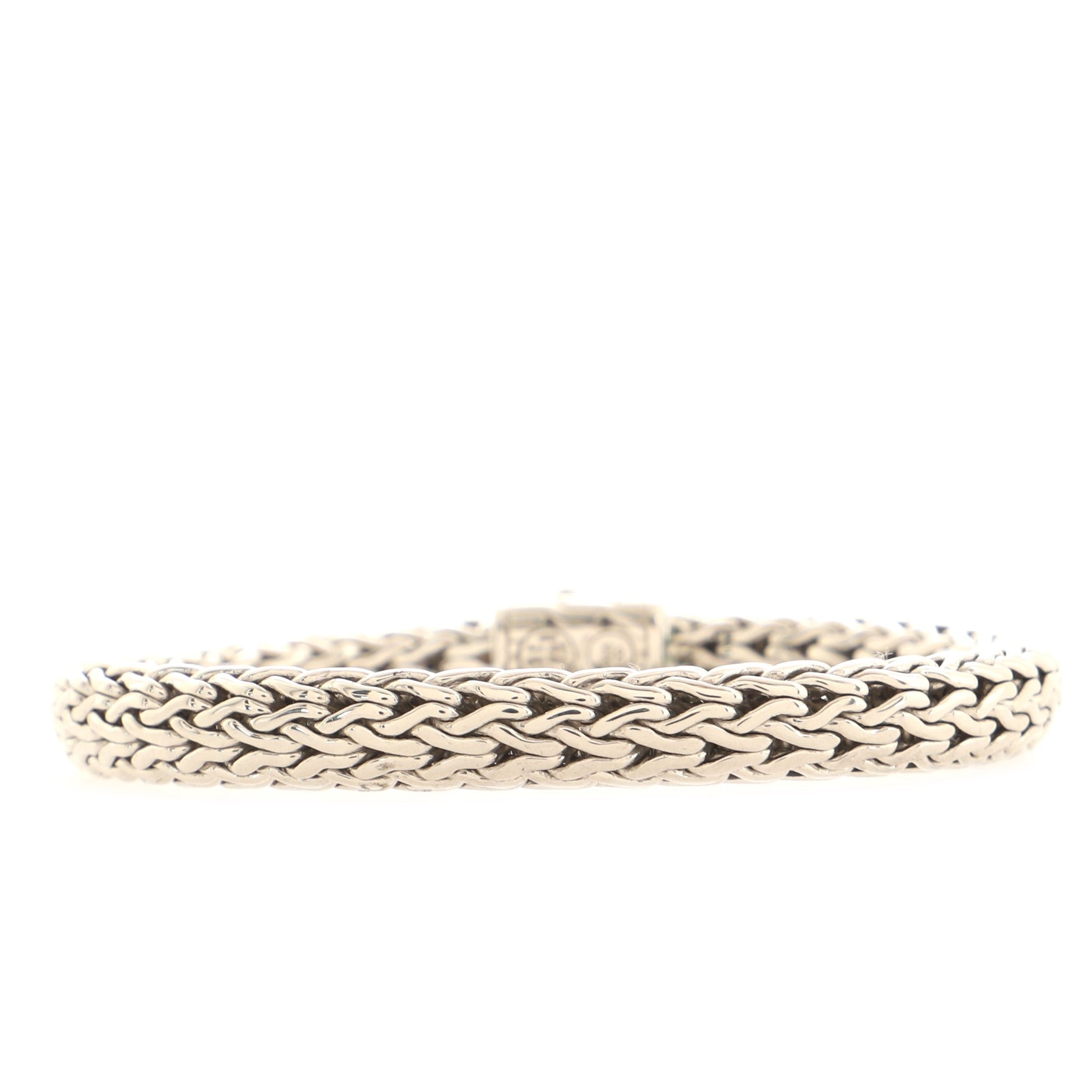 Classic Chain Bracelet Sterling Silver with Diamonds 7.5mm