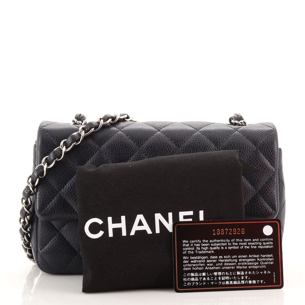 Classic Single Flap Bag Quilted Caviar Mini