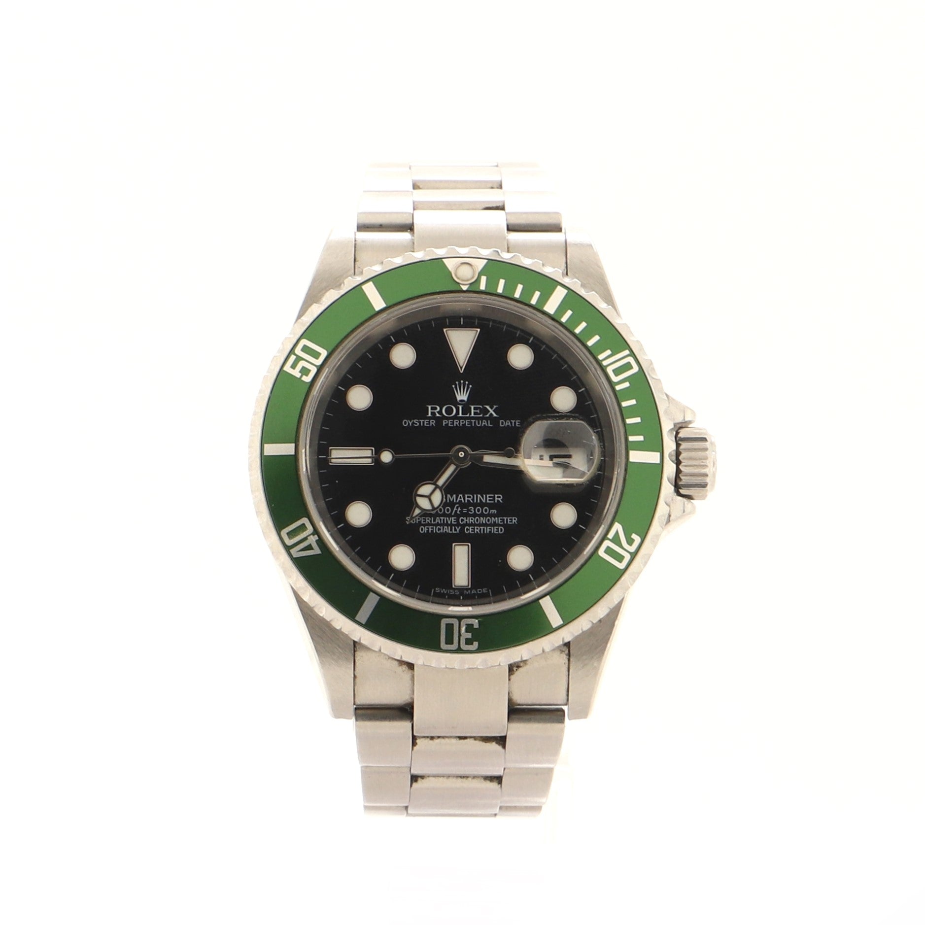 Oyster Perpetual Submariner Kermit Date Automatic Watch Stainless Steel 40