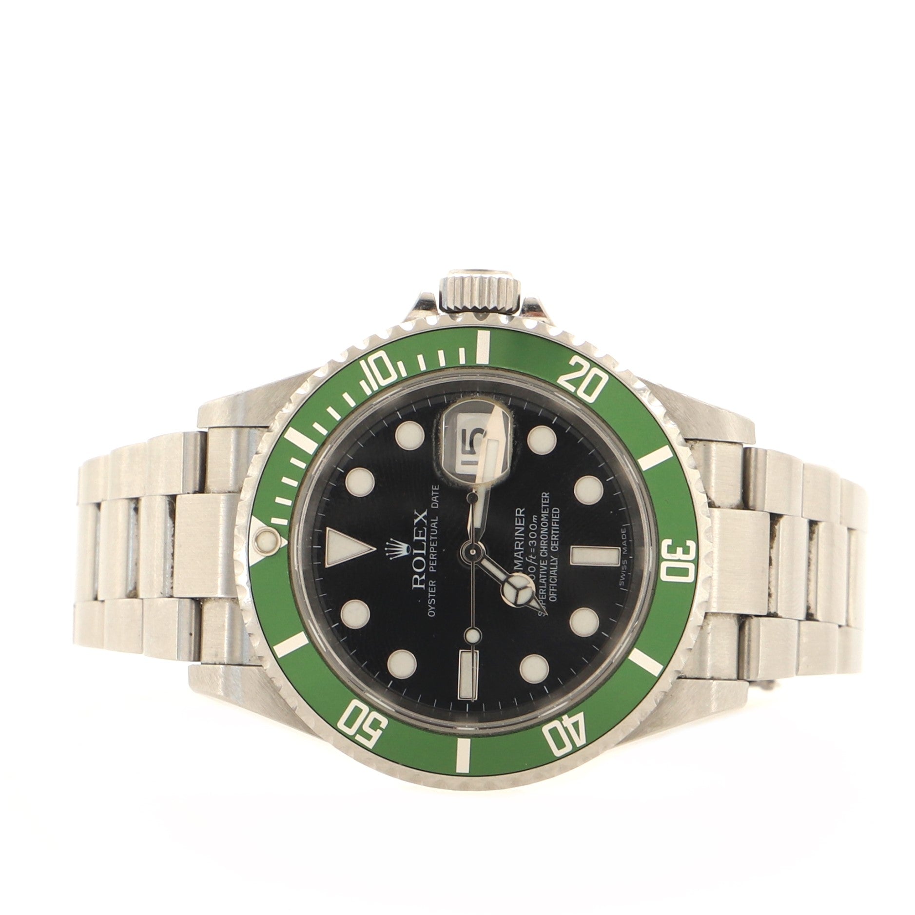 Oyster Perpetual Submariner Kermit Date Automatic Watch Stainless Steel 40
