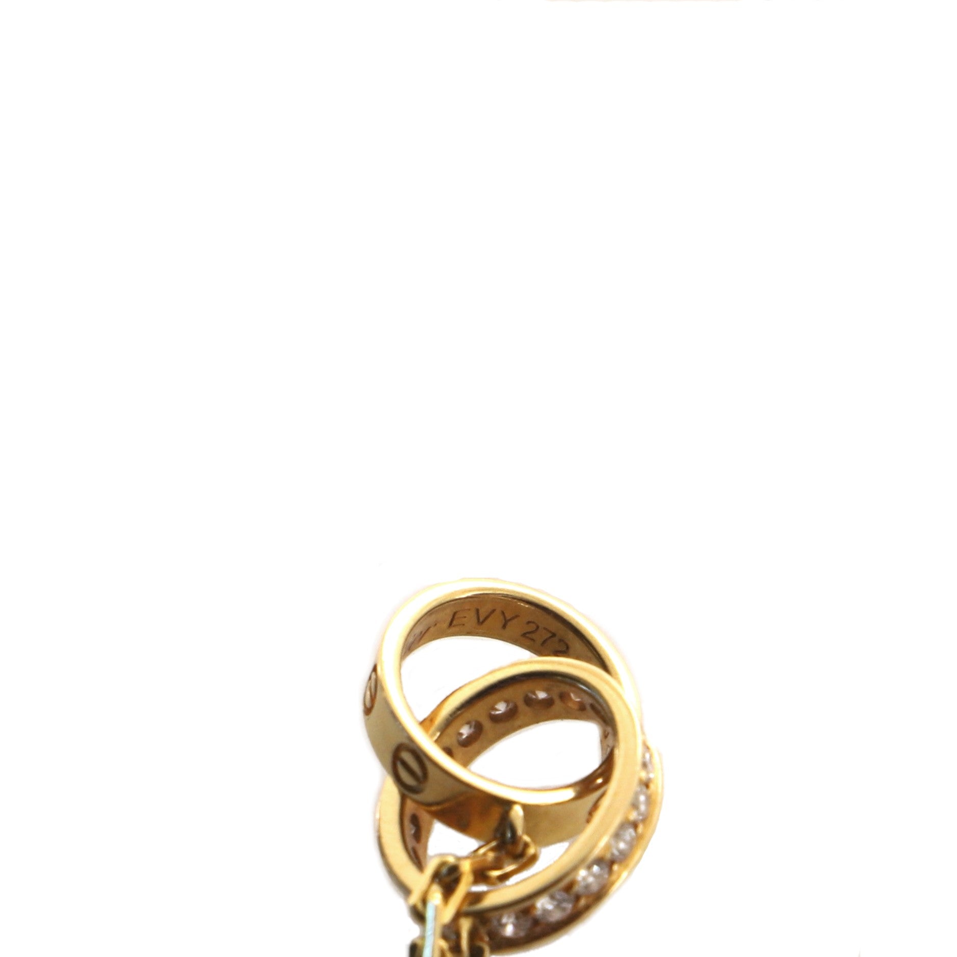 Love Interlocking Necklace 18K Yellow Gold and Diamonds