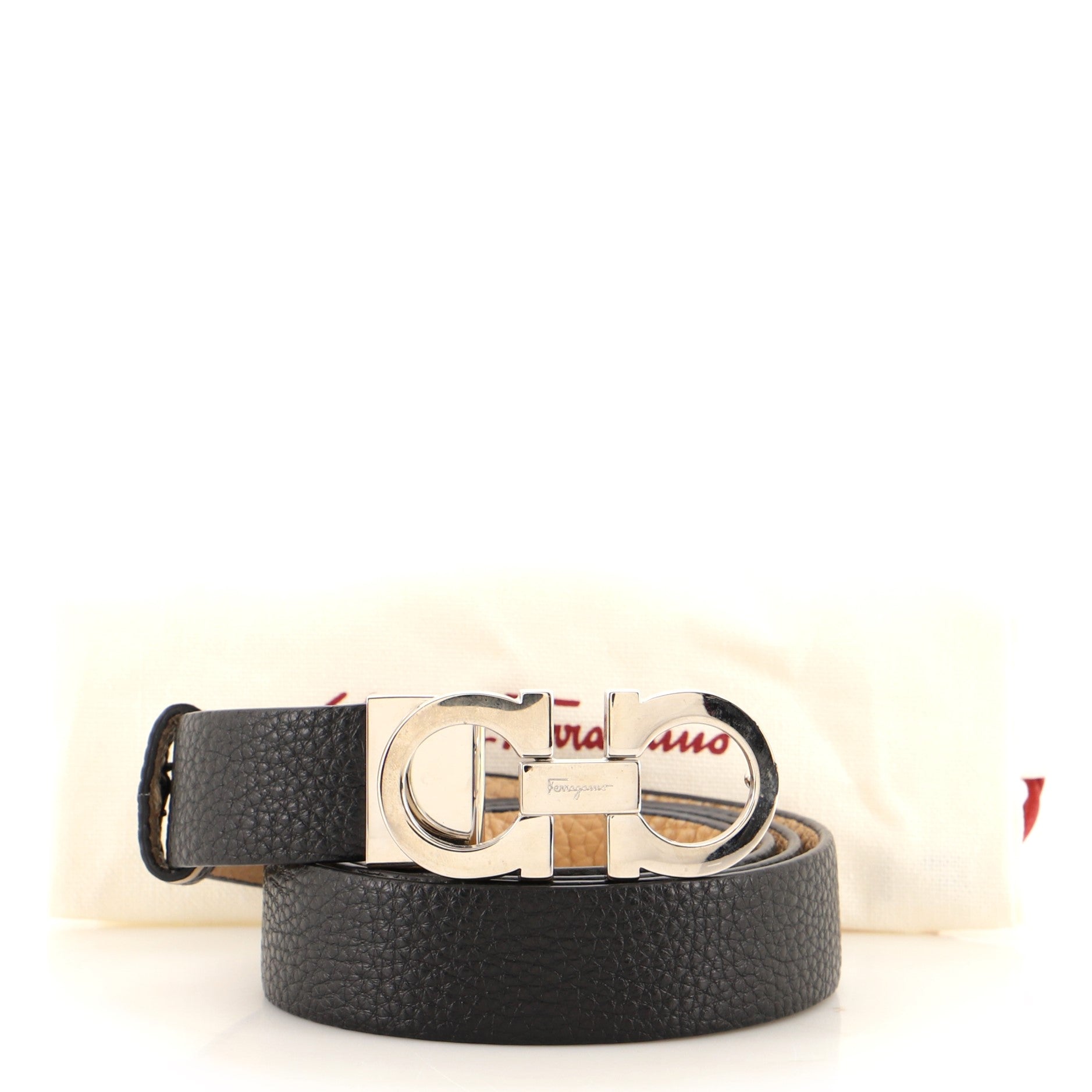 Gancini Reversible Belt Leather Thin 90