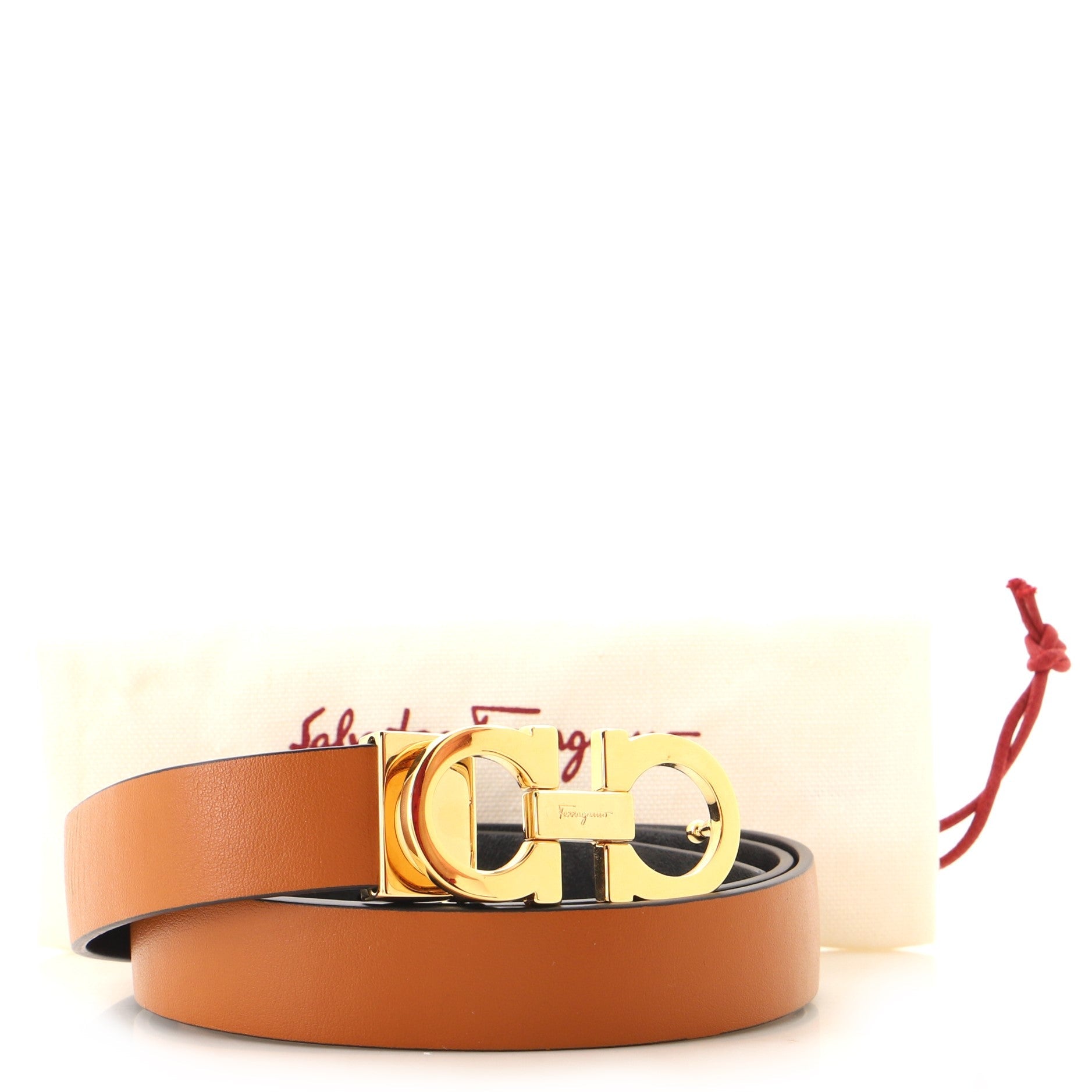 Gancini Reversible Belt Leather Thin 90