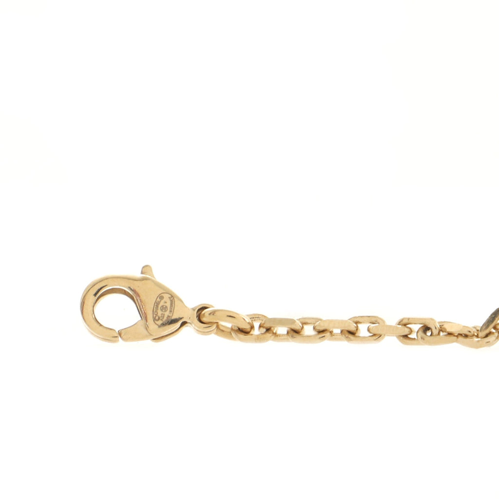 CC Chain Anklet Bracelet Metal with Faux Pearls