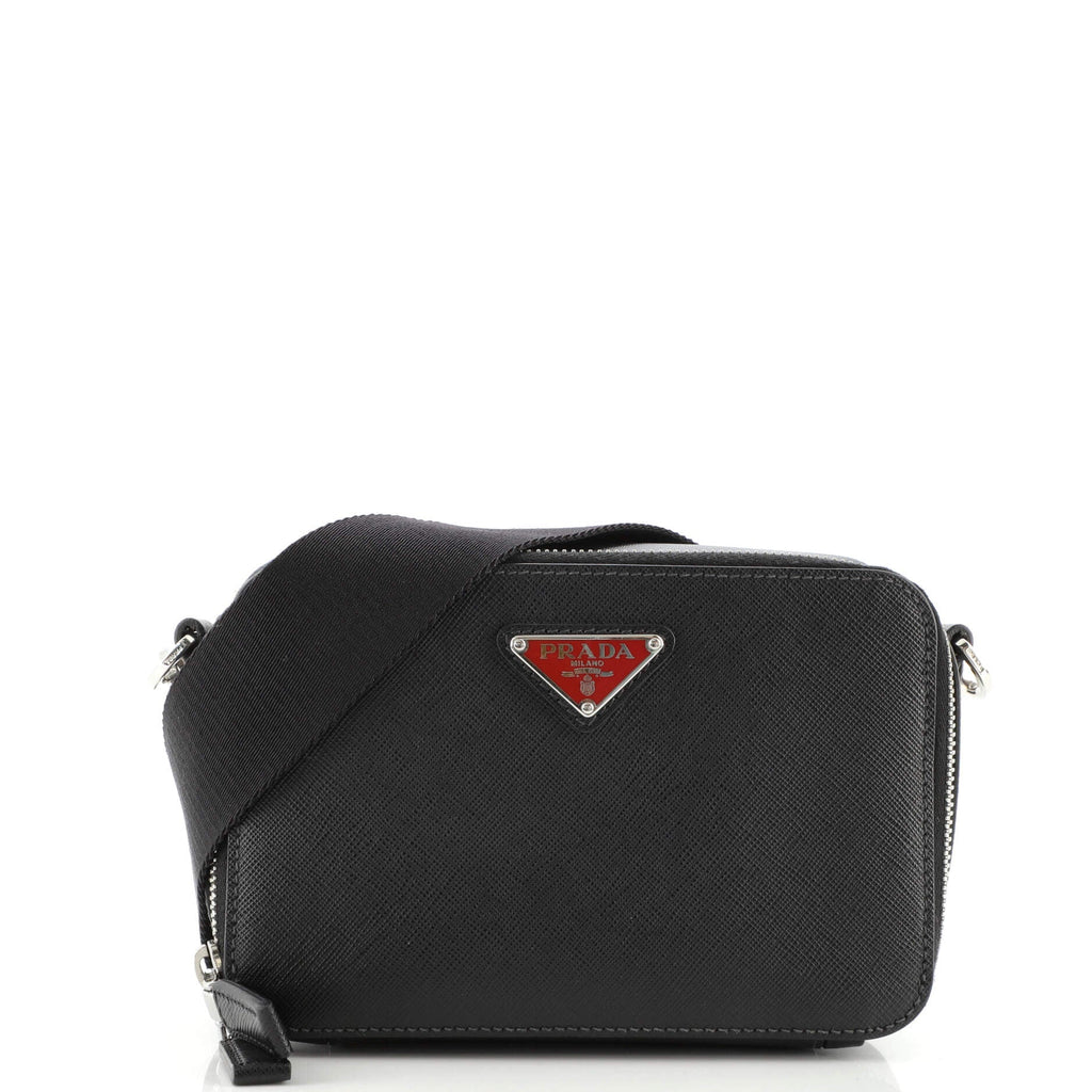 Brique Camera Crossbody Bag Saffiano Leather Mini