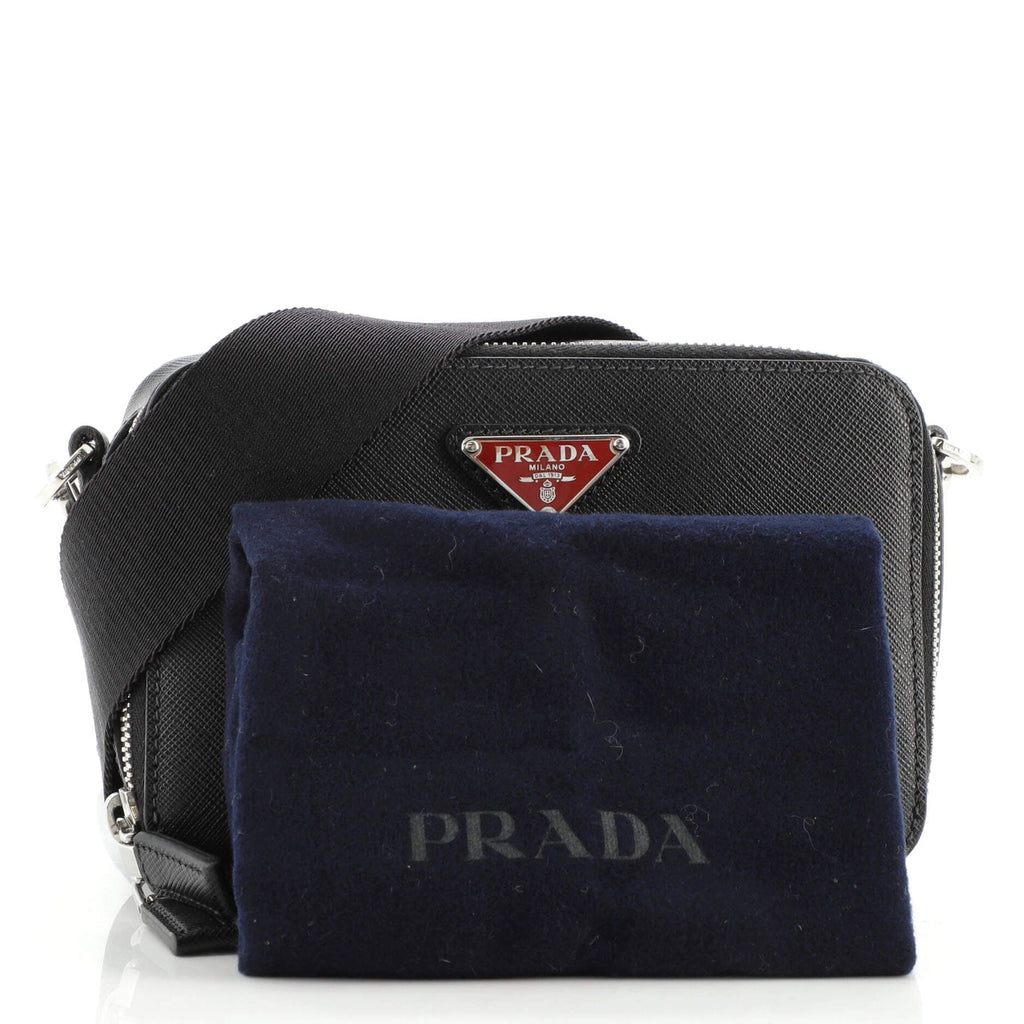 Brique Camera Crossbody Bag Saffiano Leather Mini