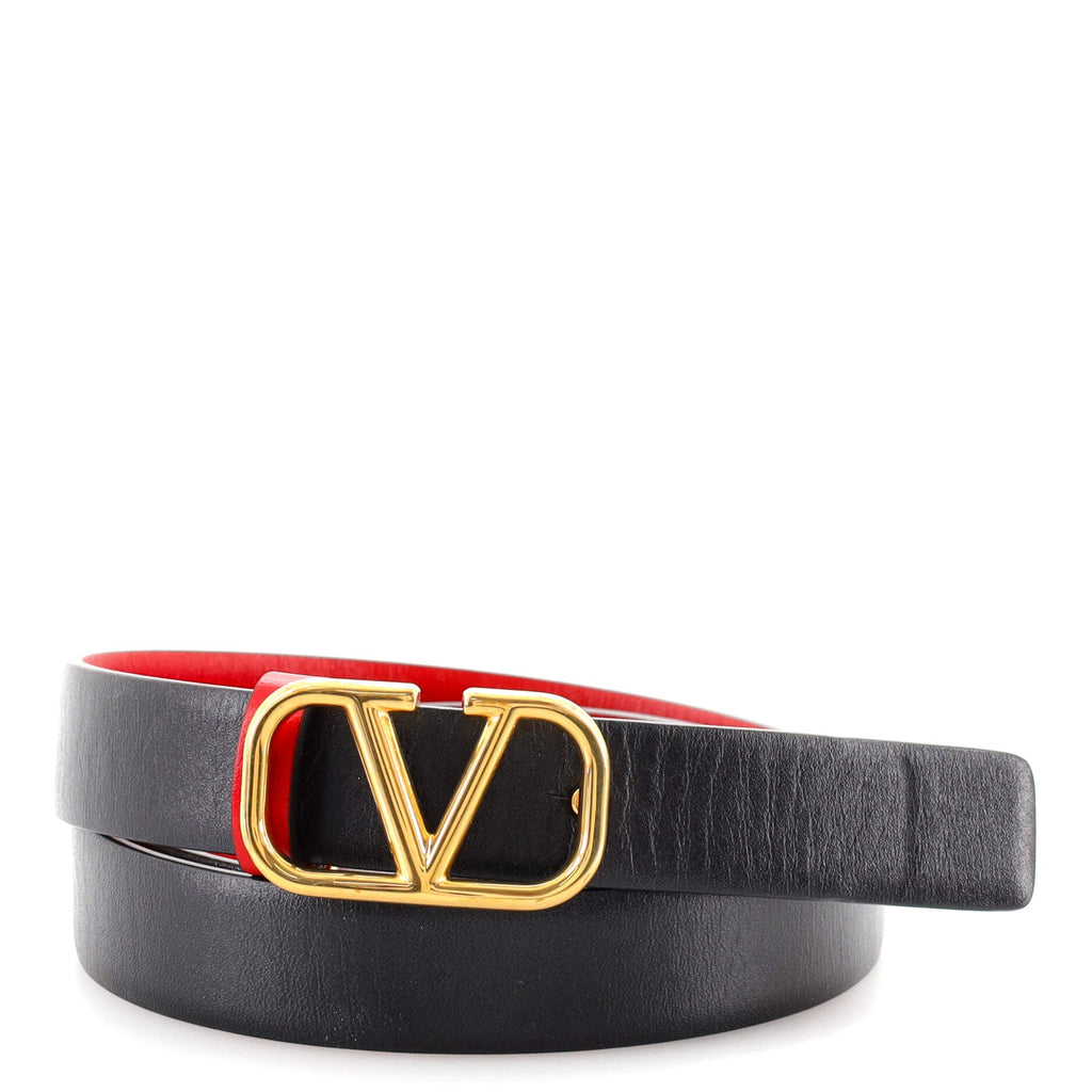 VLogo Reversible Belt Leather Thin 75