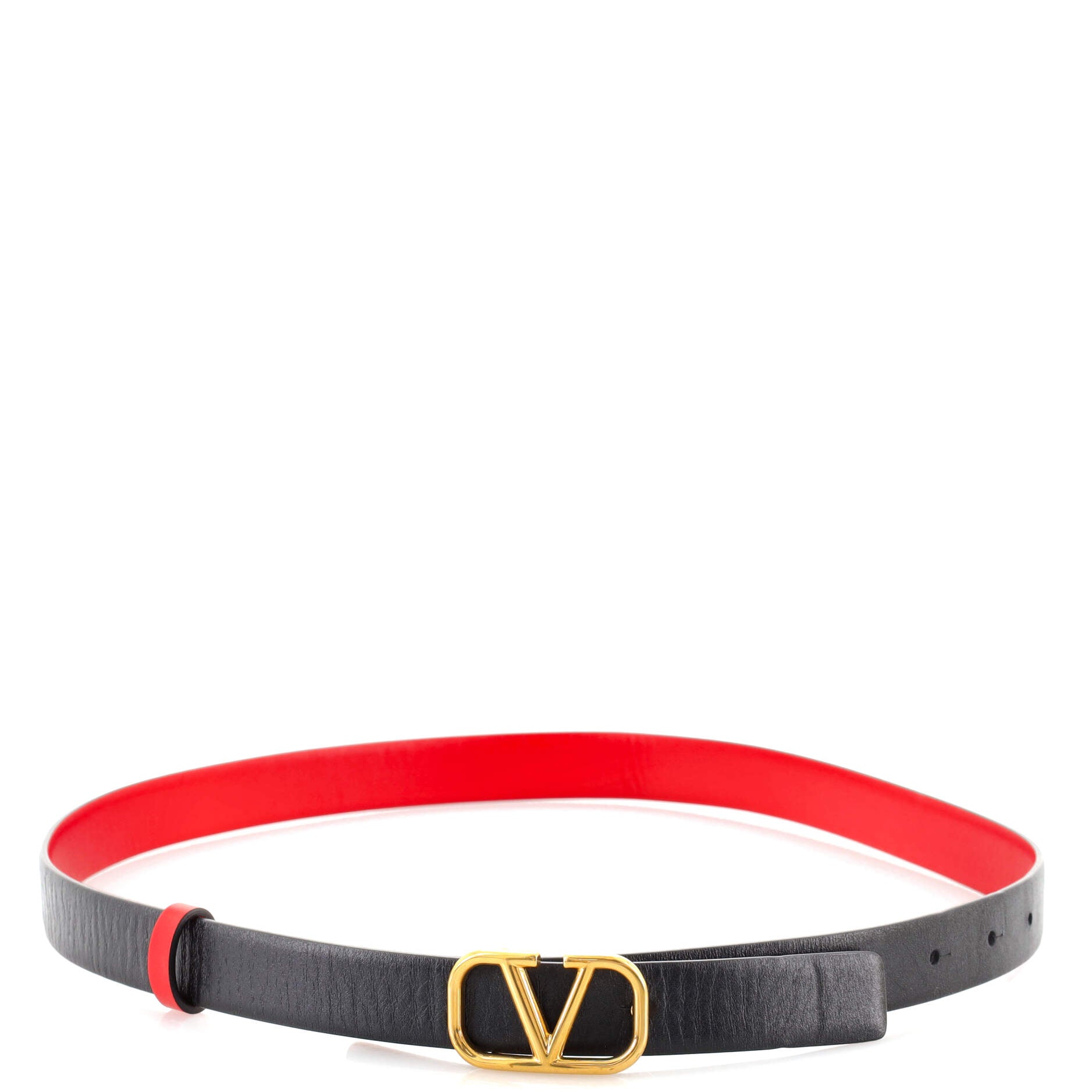 VLogo Reversible Belt Leather Thin 75