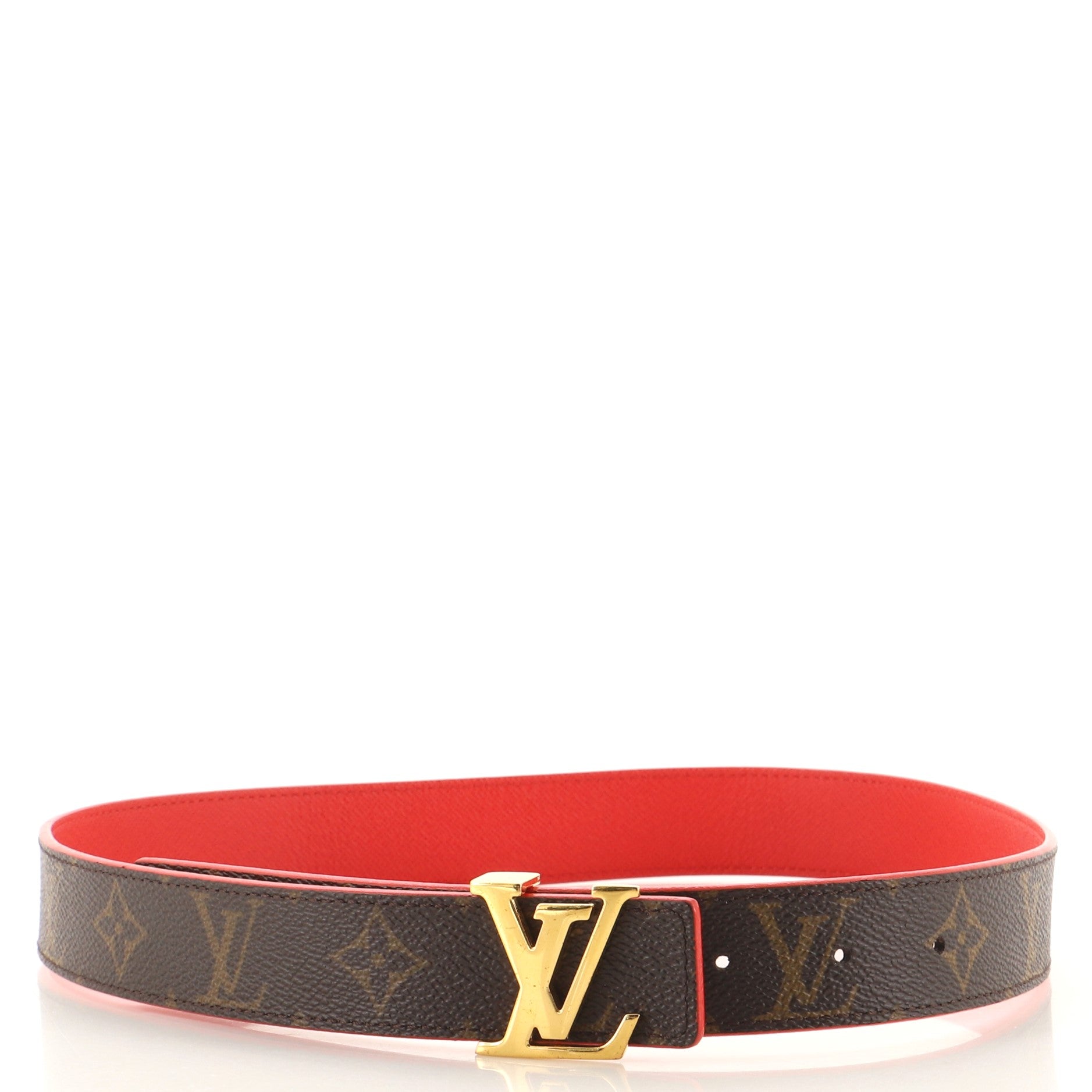 LV Initiales Reversible Belt Monogram Canvas and Leather Medium 75
